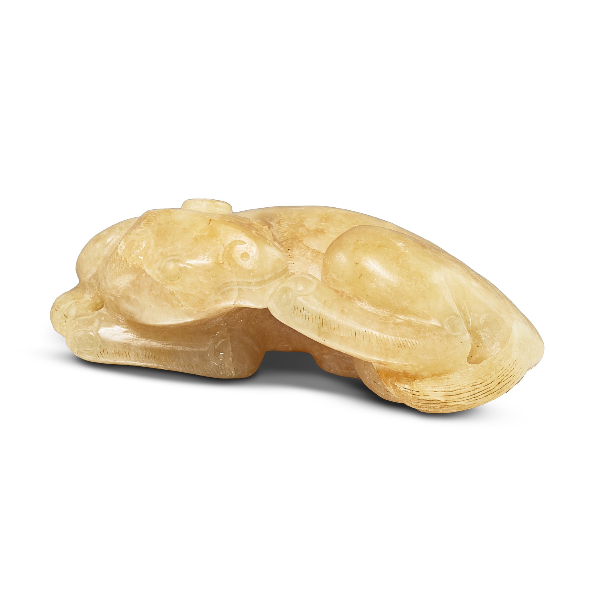 An agate figure of a badger — An agate figure of a badger, Qing dynasty, 18th - 19th century 清十八至十九世紀 瑪瑙臥獾