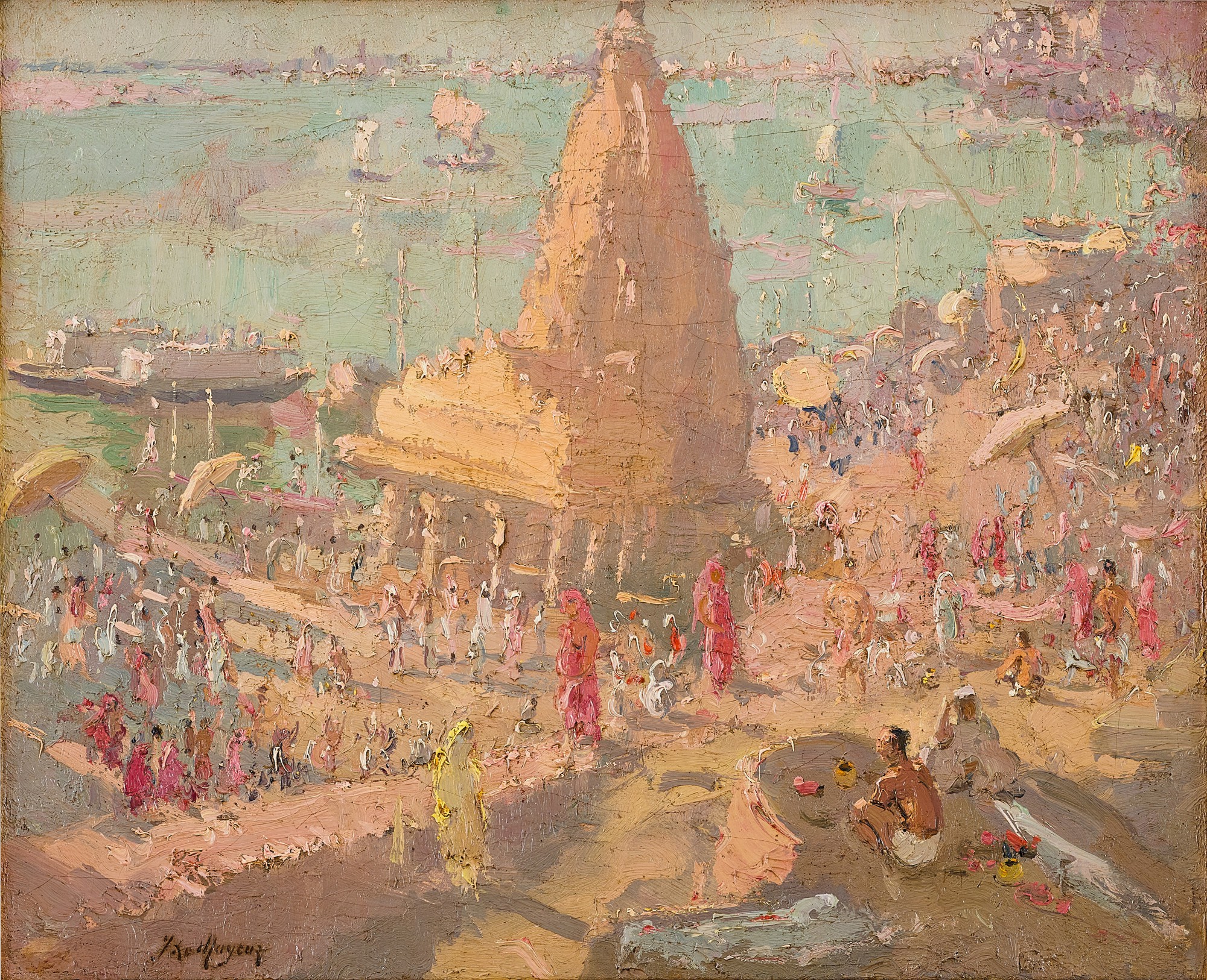 Adrien-Jean Le Mayeur de Merprès — At the Ganges  恆河