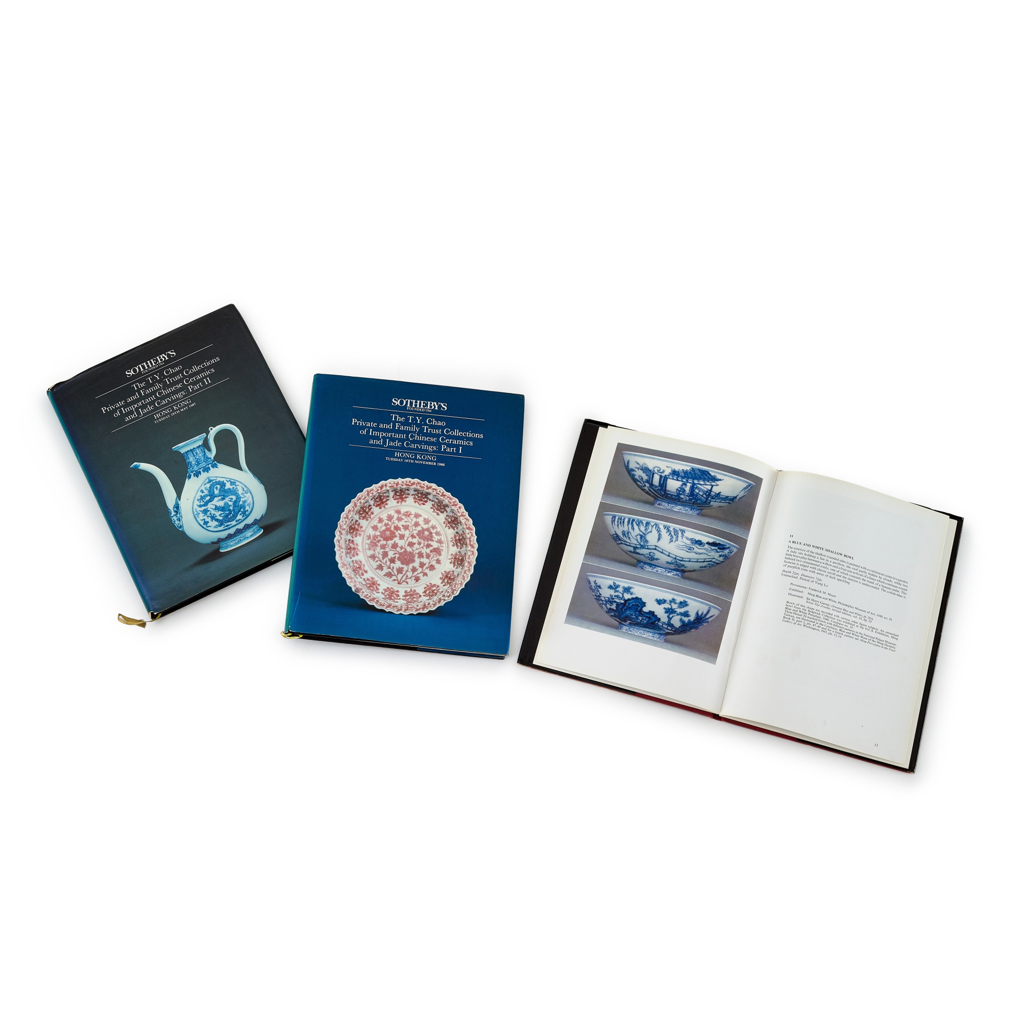 Unknown — 朱湯生，《Ming And Ch'ing Porcelain From The Collection Of The T.Y. Chao Family Foundation》，香港，1978年 及 香港蘇富比1986/1987年趙從衍承產收藏圖錄兩本全