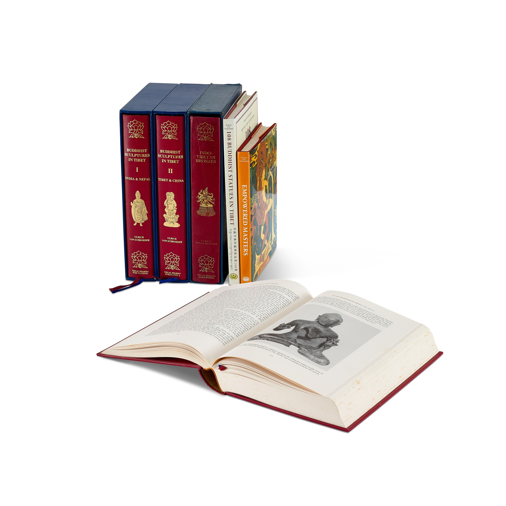 A group of 5 reference books on Indo-Tibetan art by Ulrich von Schroeder — A group of 5 reference books on Indo-Tibetan art by Ulrich von Schroeder 藏傳佛像研究學者 Ulrich von Schroeder 著作書籍一組五本