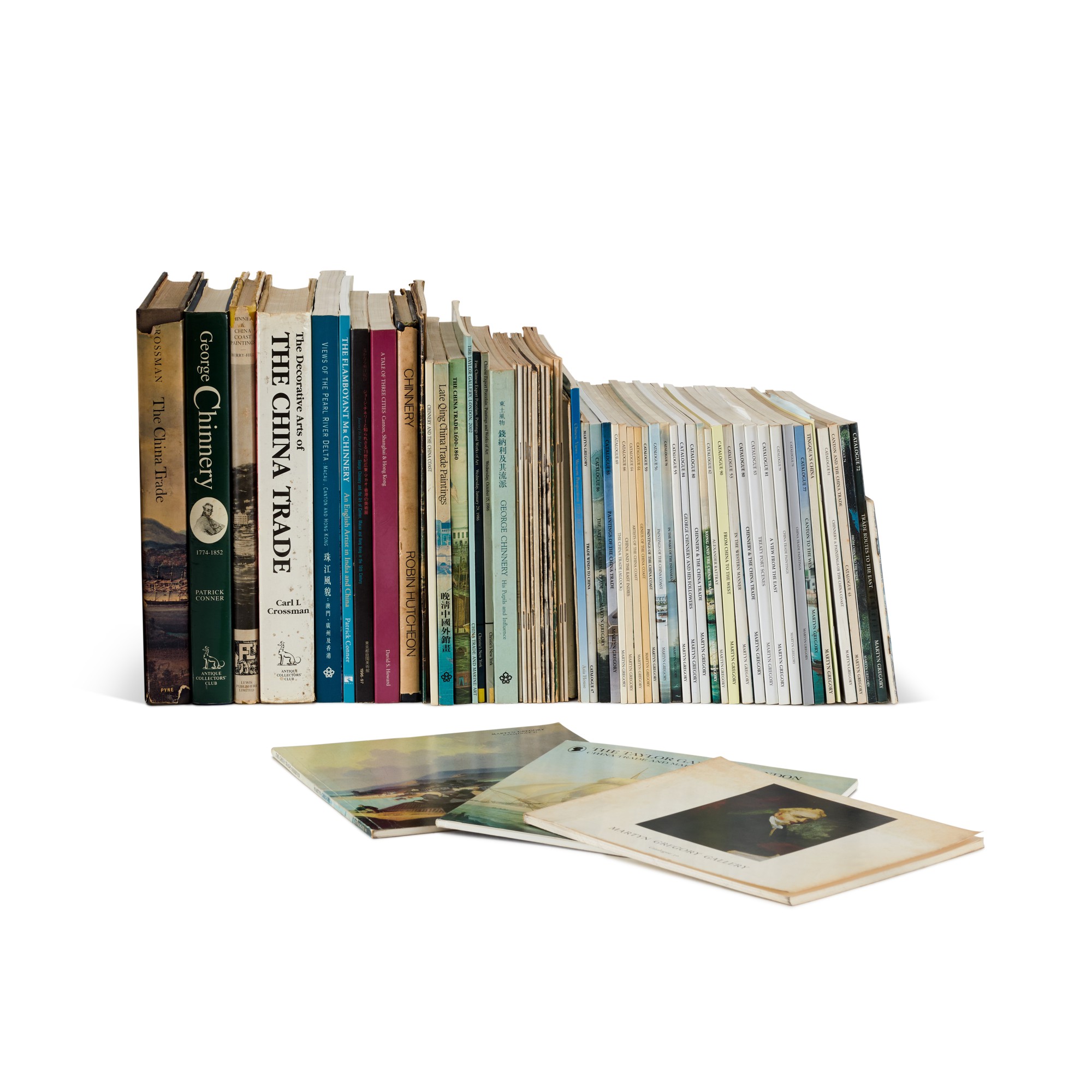 Unknown — A large collection of books and catalogues on George Chinnery and Chinese trade paintings 錢納利及中國外銷畫參考書籍及圖錄約70冊