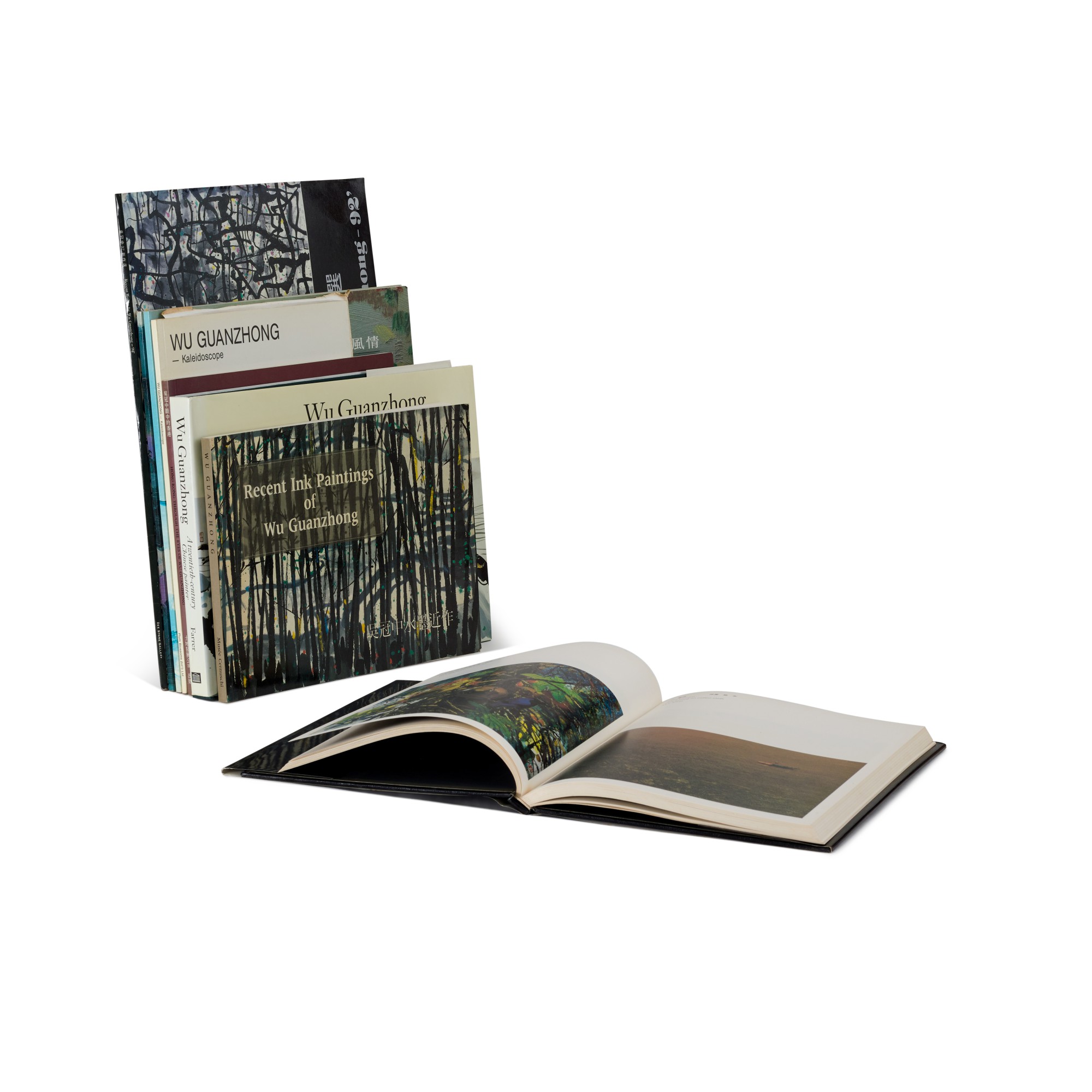 A group of 8 catalogues on Wu Guangzhong — A group of 8 catalogues on Wu Guangzhong 吳冠中作品圖錄一組八冊