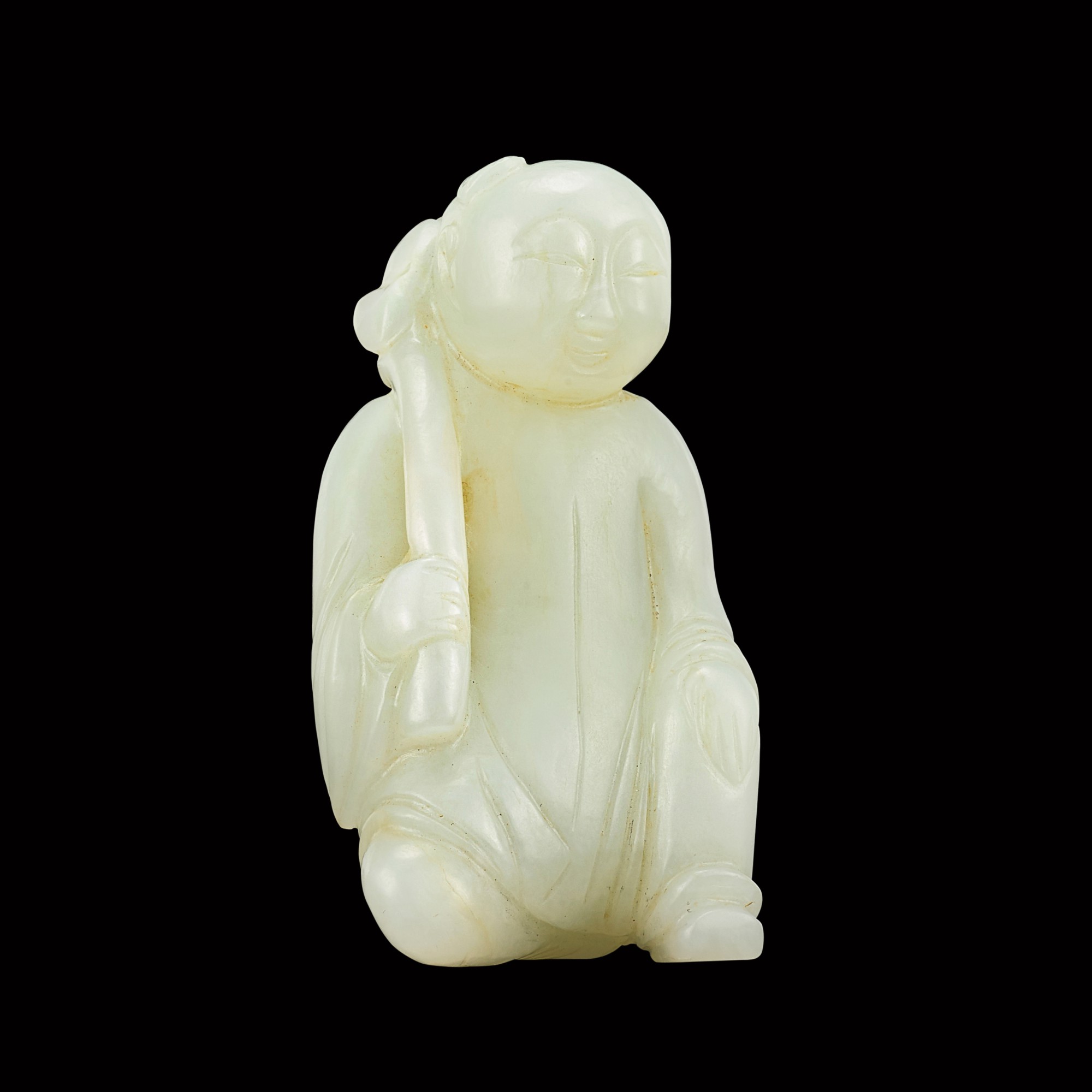 Unknown — 清十八世紀 白玉持蓮童子