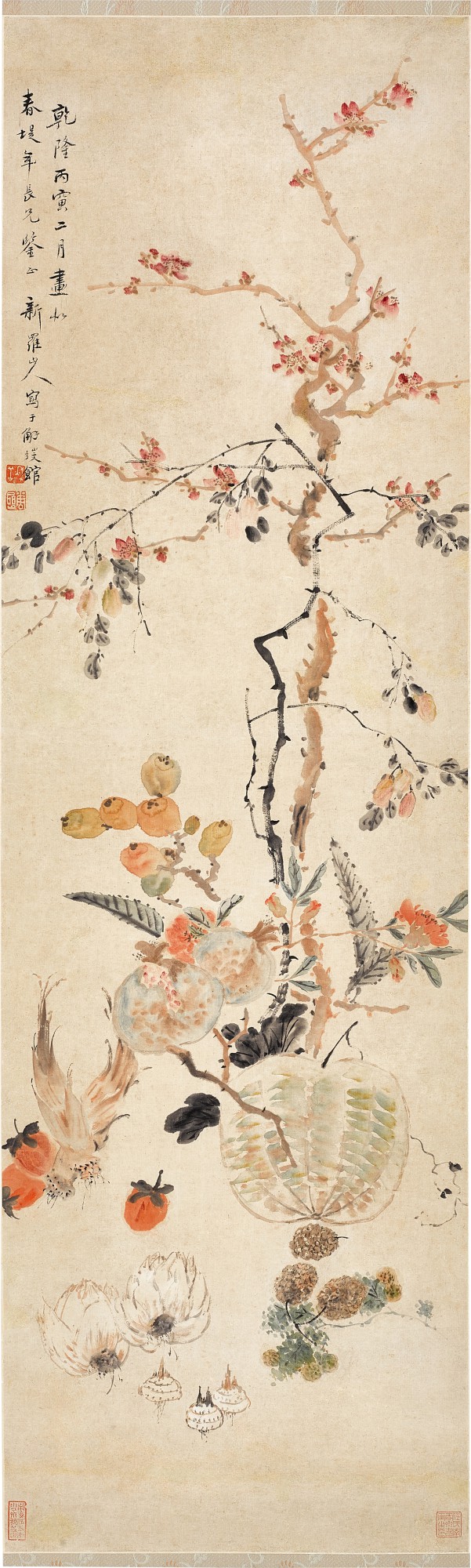 Attributed to Hua Yan — 華喦(款)　花果圖｜Attributed to Hua Yan, Flowers