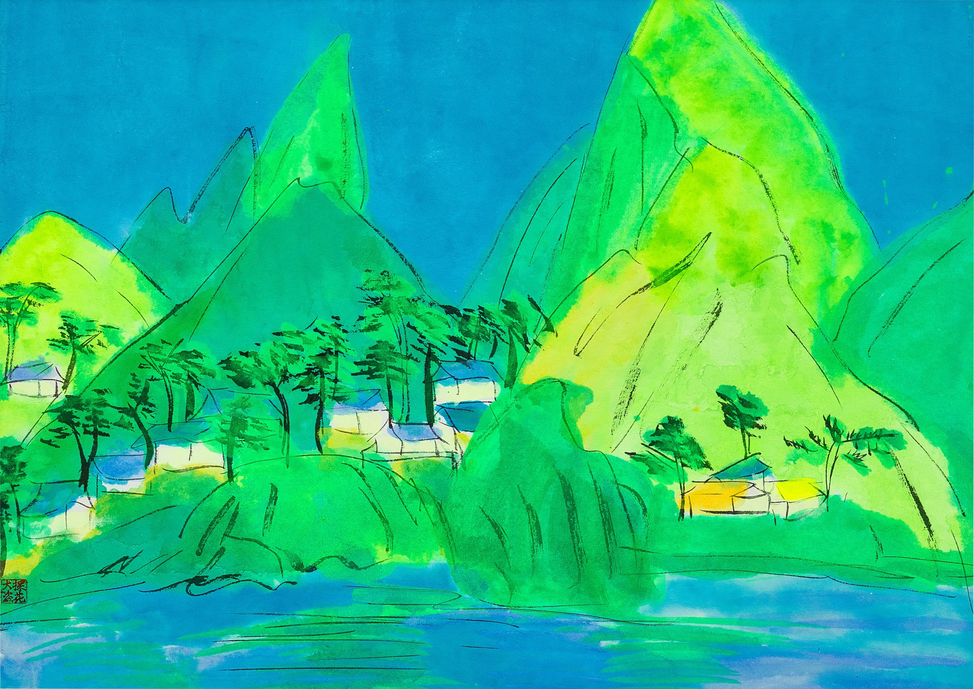 Walasse Ting — Landscape 山水