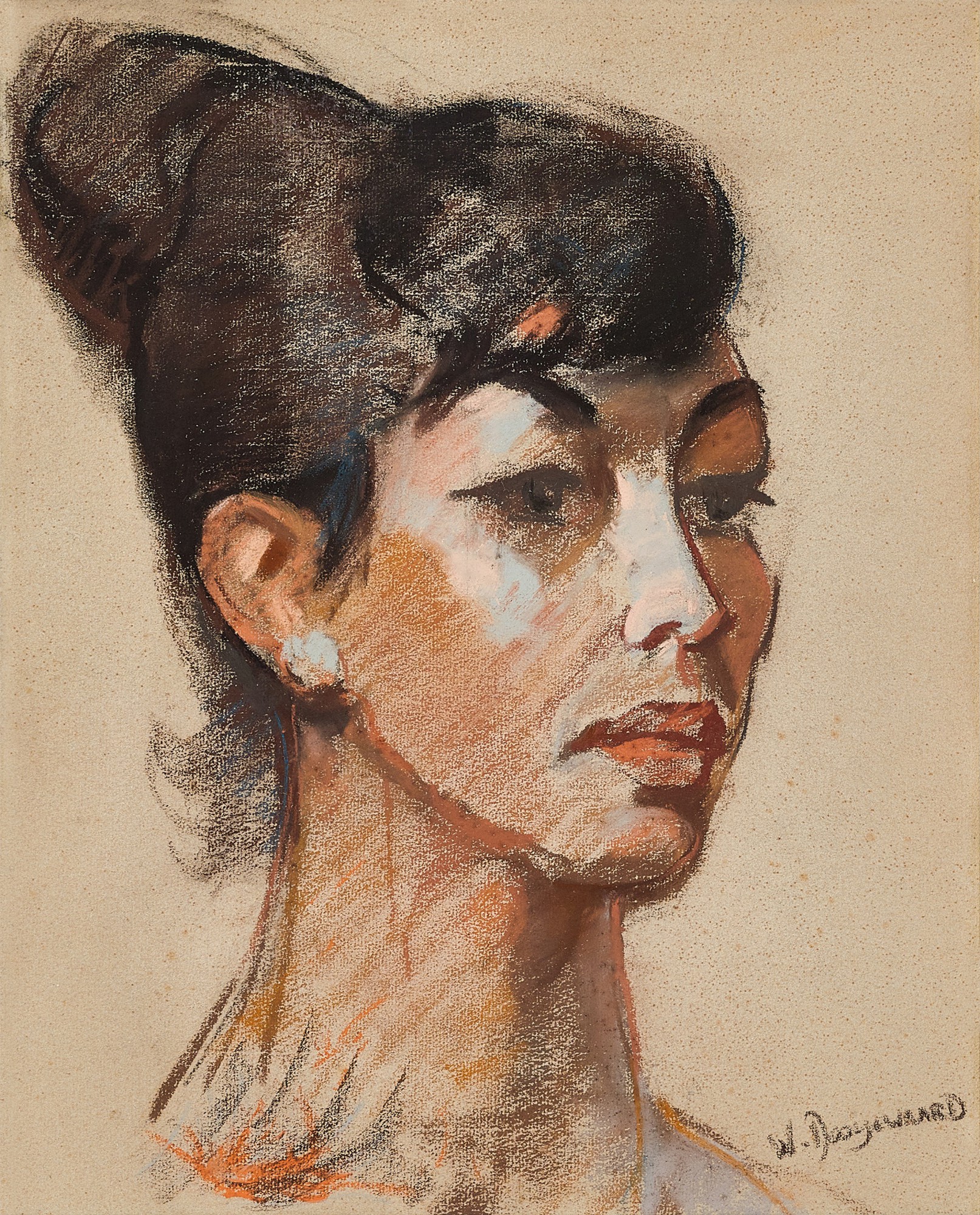 Willem Dooijewaard — (i) Drawing of a Kampong (ii) Portrait of a Woman  (I) 村莊素描 (II) 女子肖像