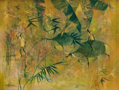 People and Buffaloes 人物和水牛