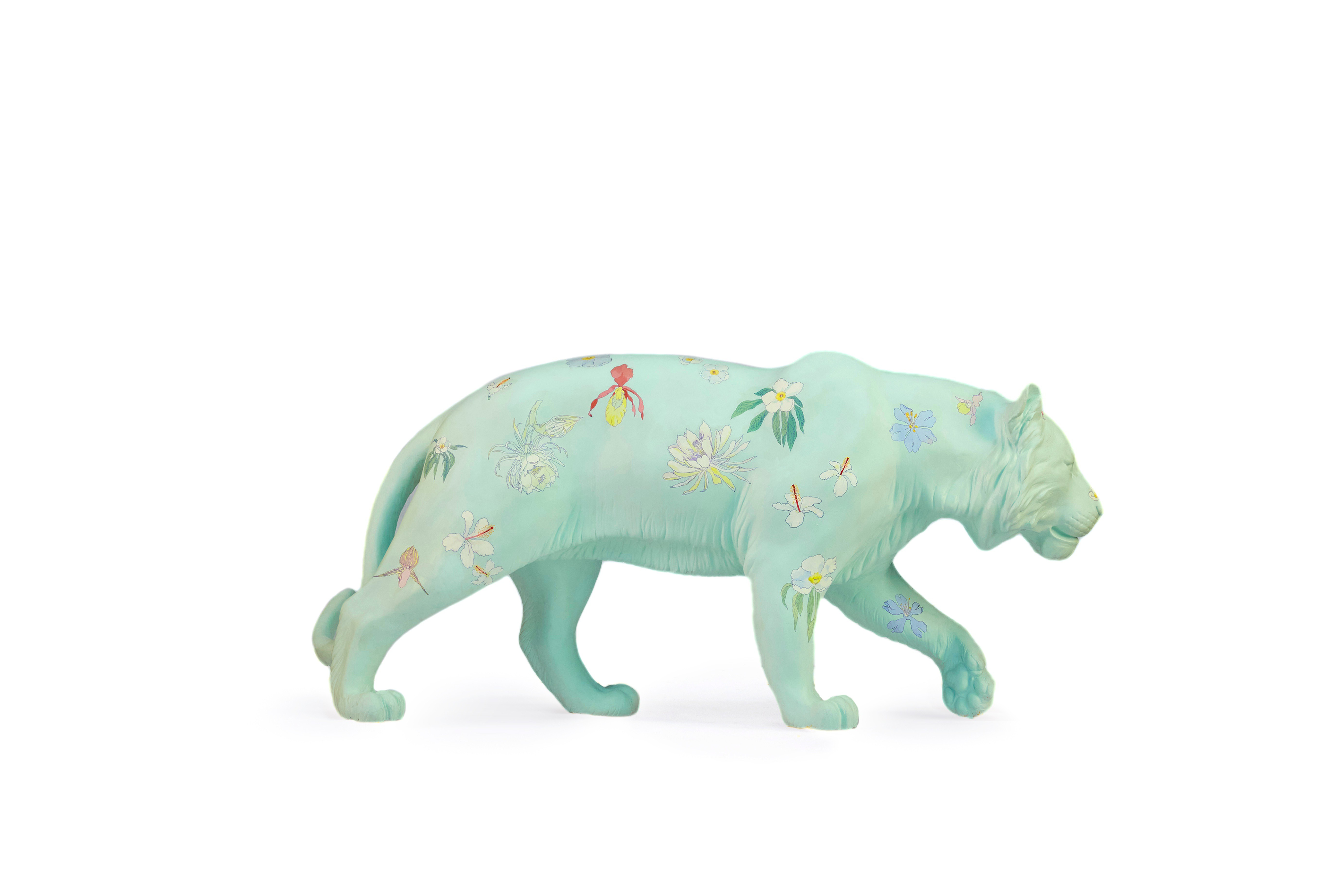 Ashley Yeo — Tiger with flowers 虎與花