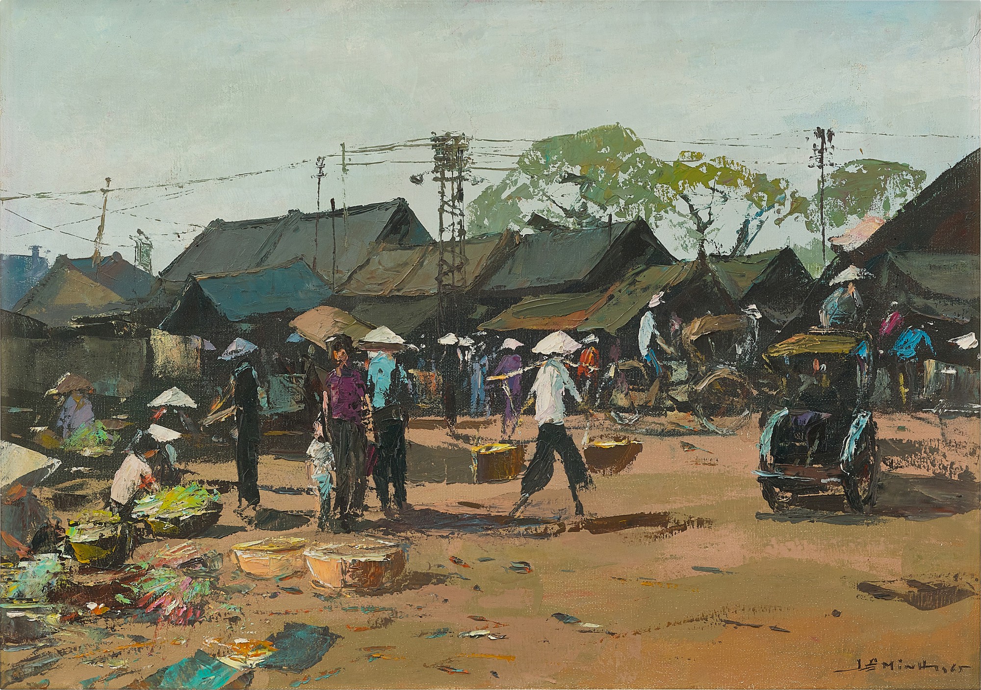 Lê Minh — Market Scene in Central Saigon 西貢中的市場