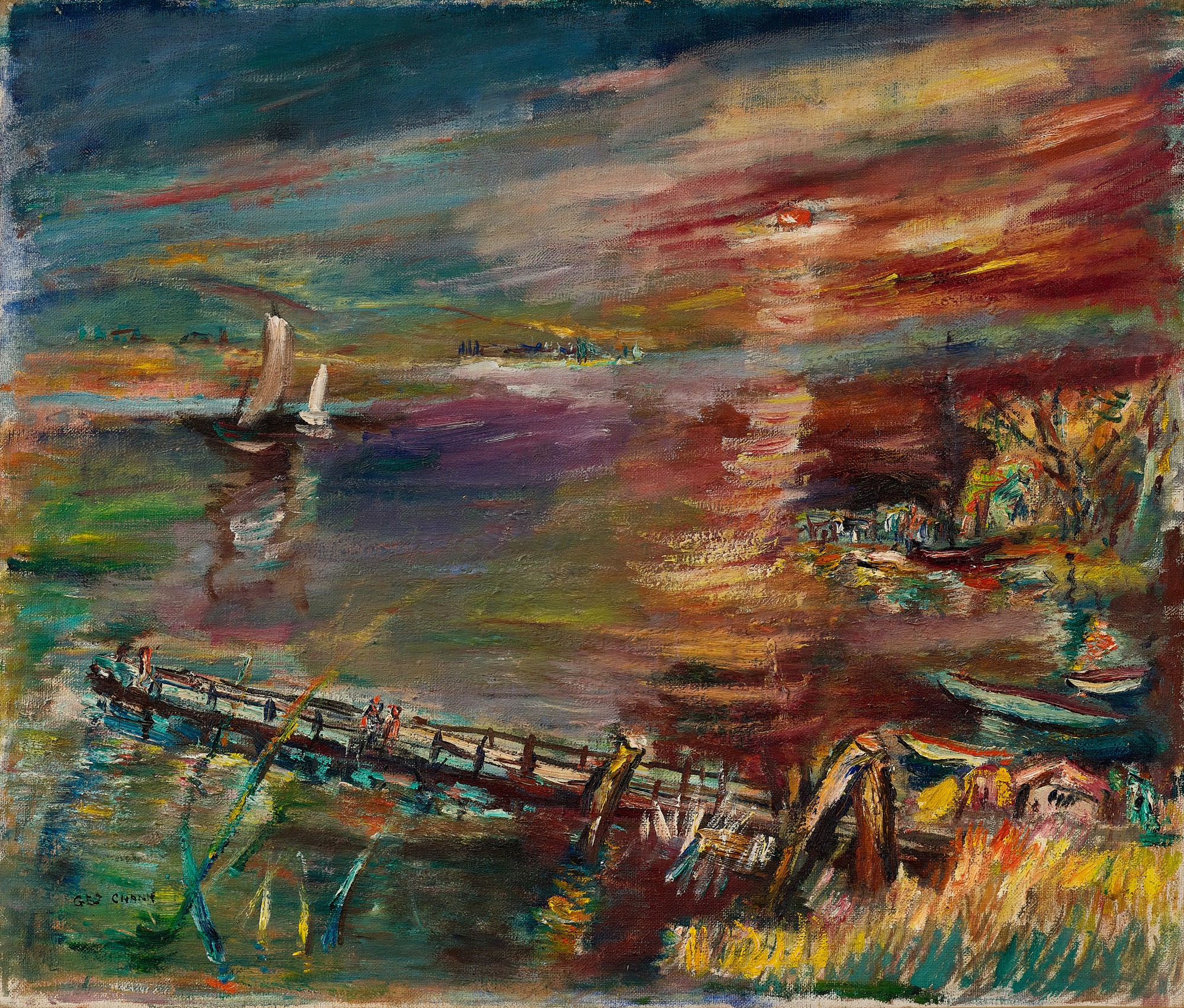 George Chann — Riverfront sunset 河畔日落