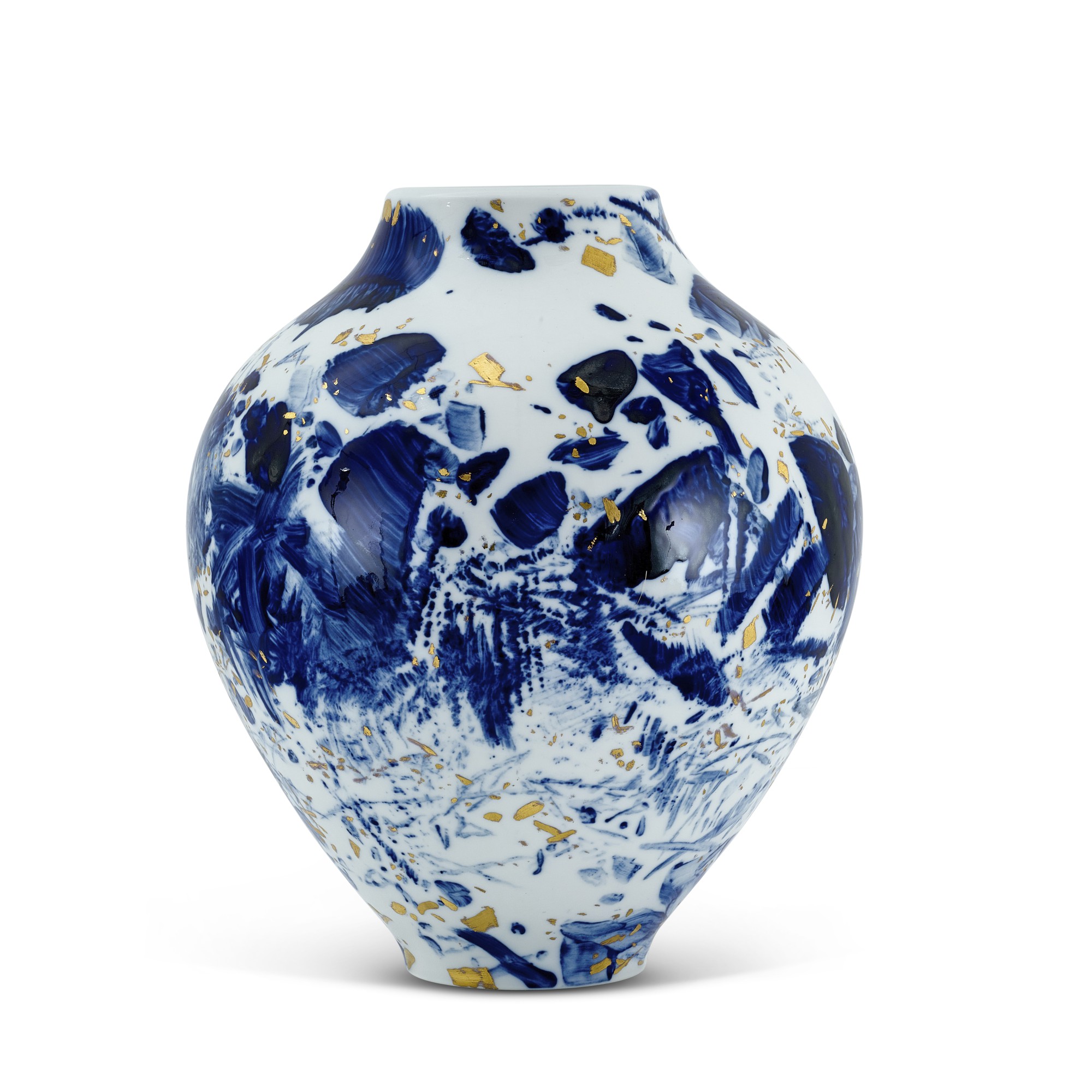 Chu Teh-Chun — De neige, d'or et d'azur N° 24 雪白・燦金・蔚藍系列第24號