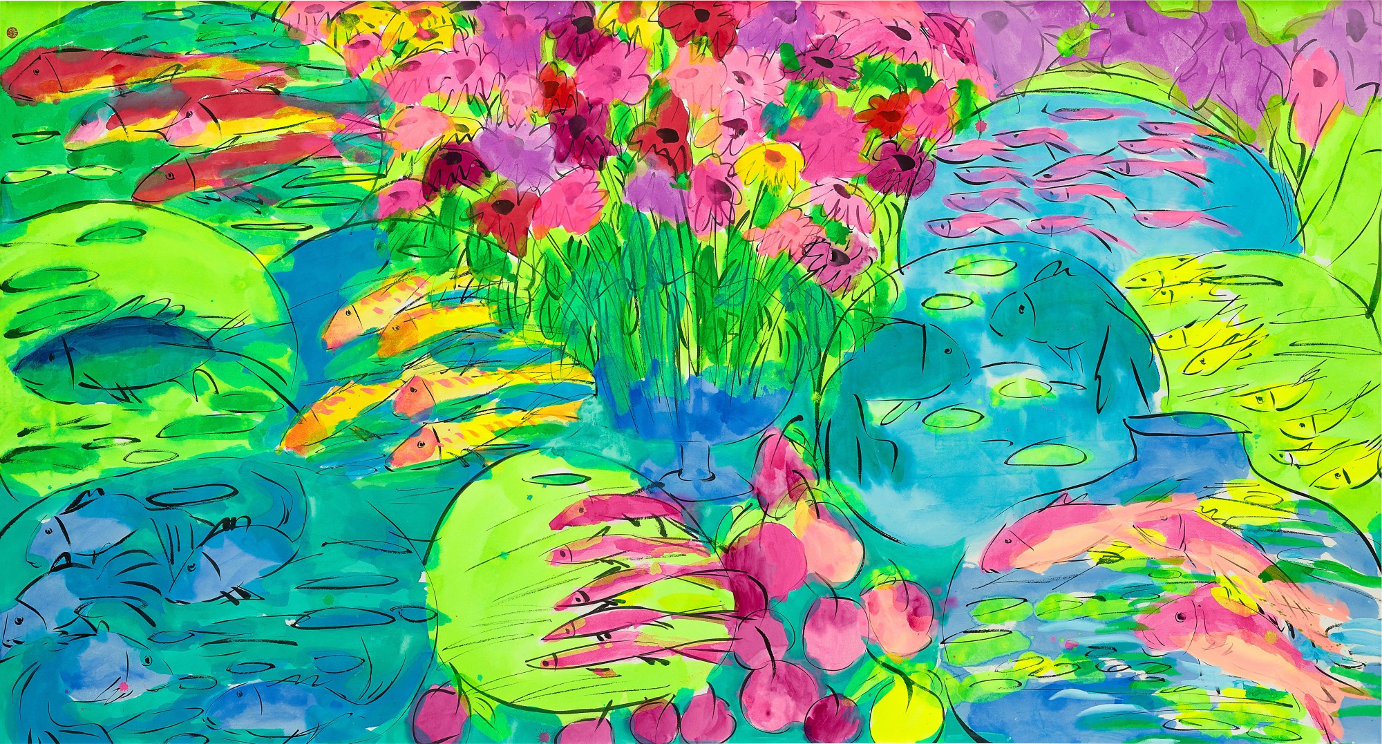 Walasse Ting — Still Life with fish 靜物和魚