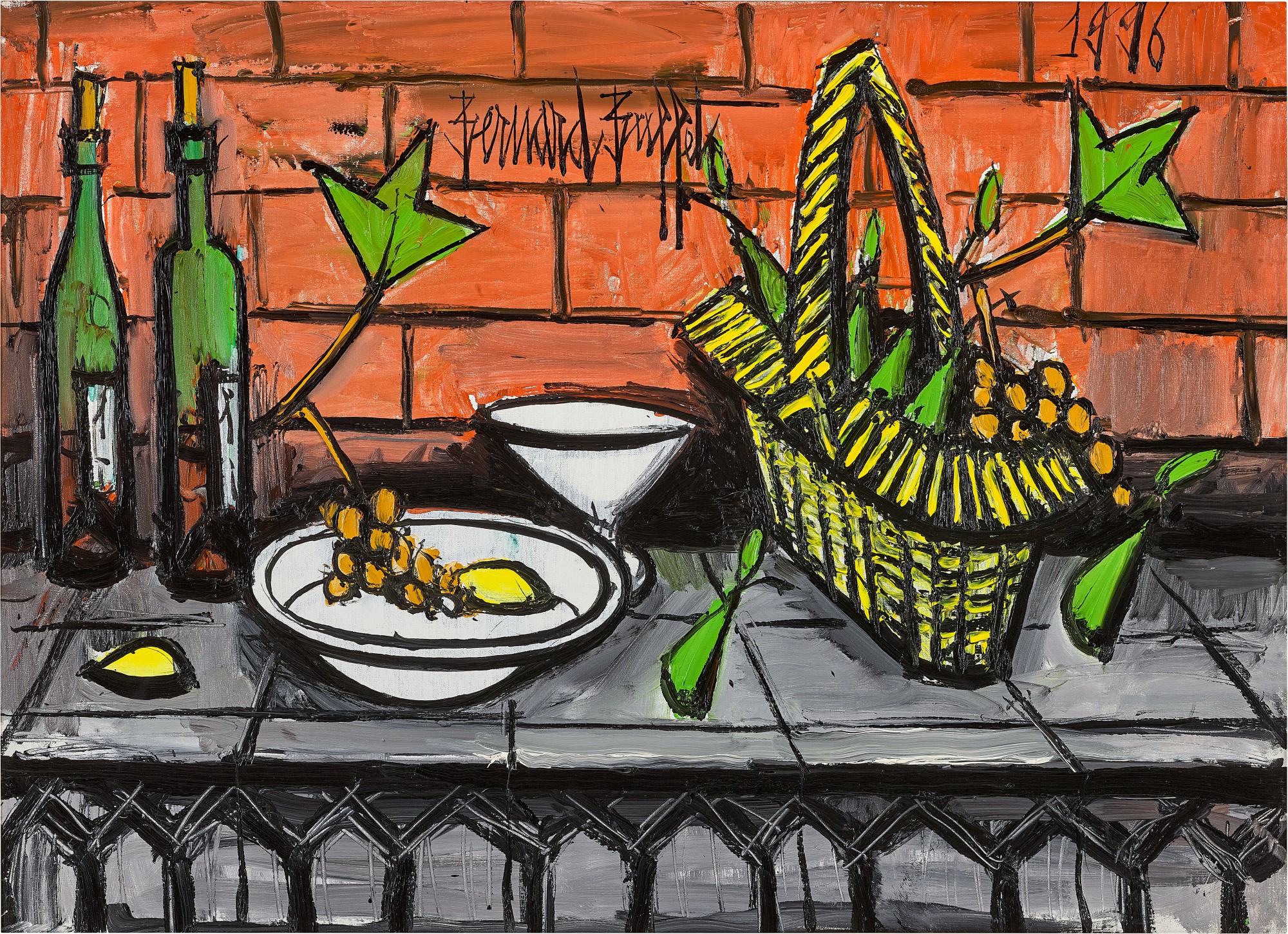 Bernard Buffet — Nature morte au panier 靜物籃子