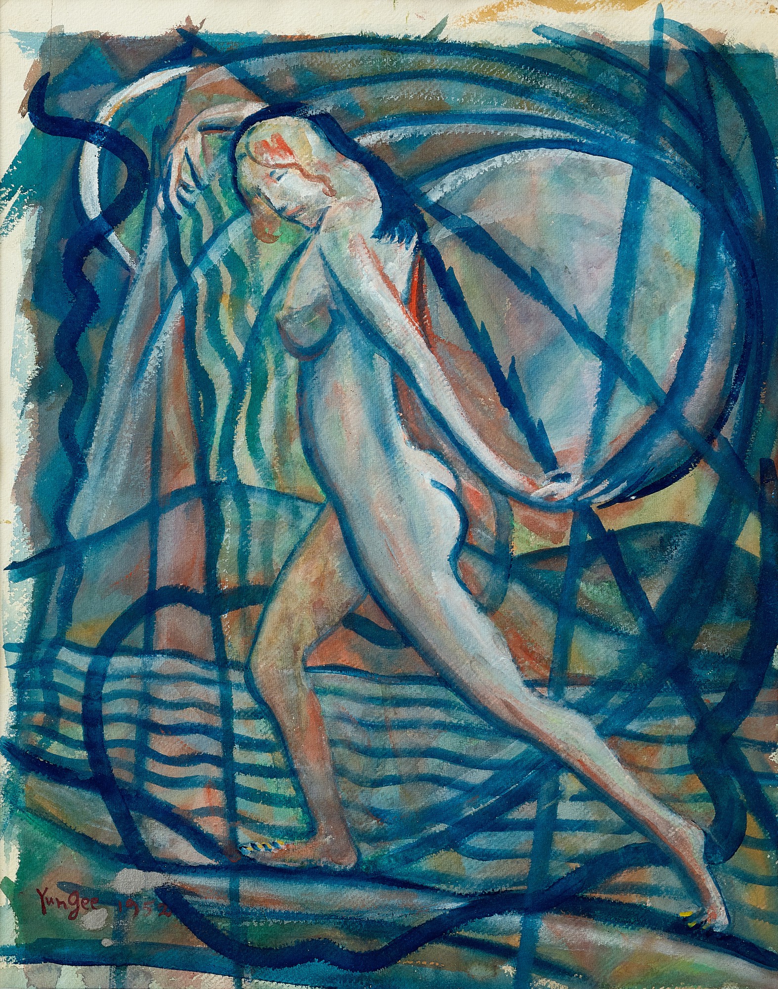 Female Nude Carrying Ball 帶著球的裸女