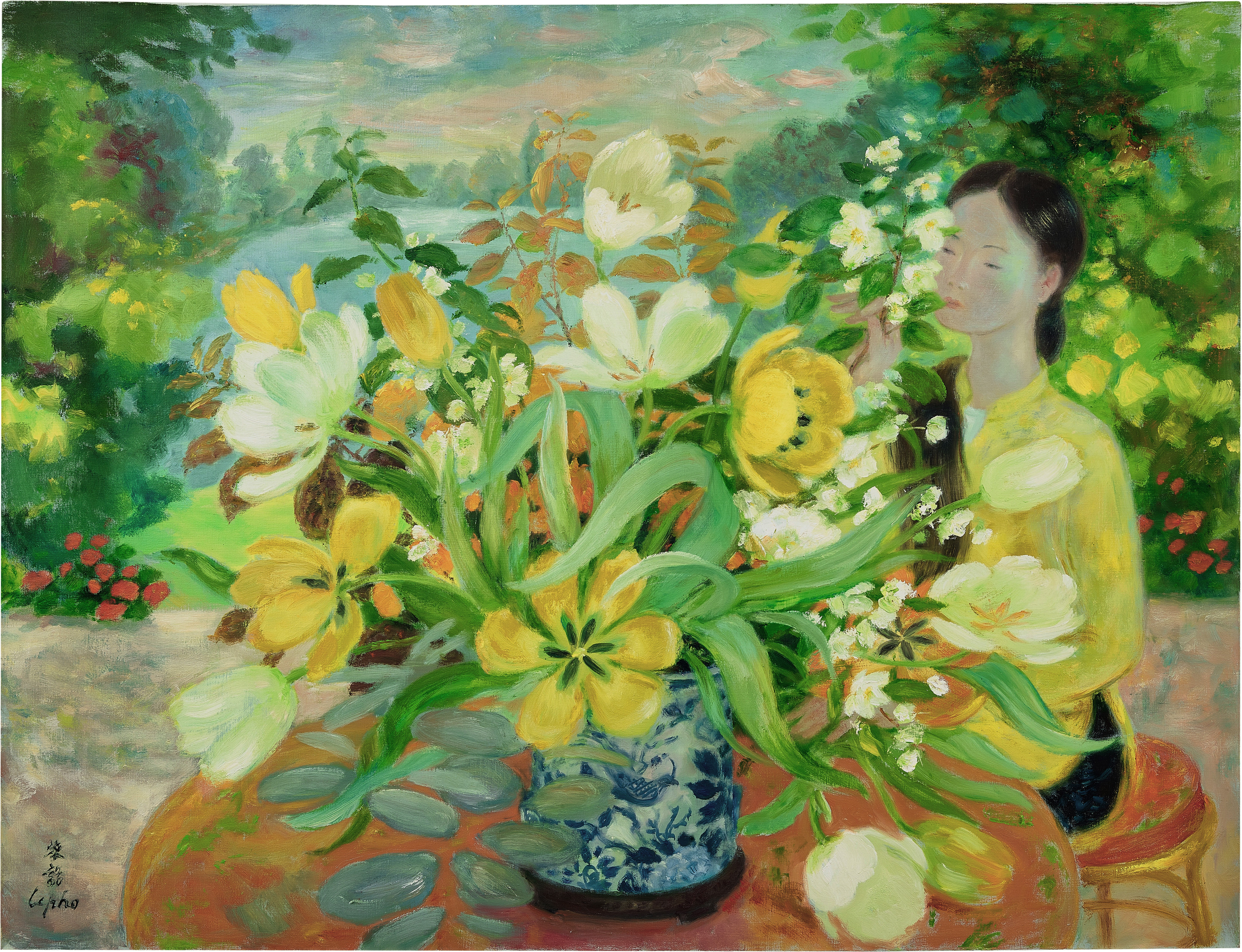 Lê Phổ — Arranging flowers 插花