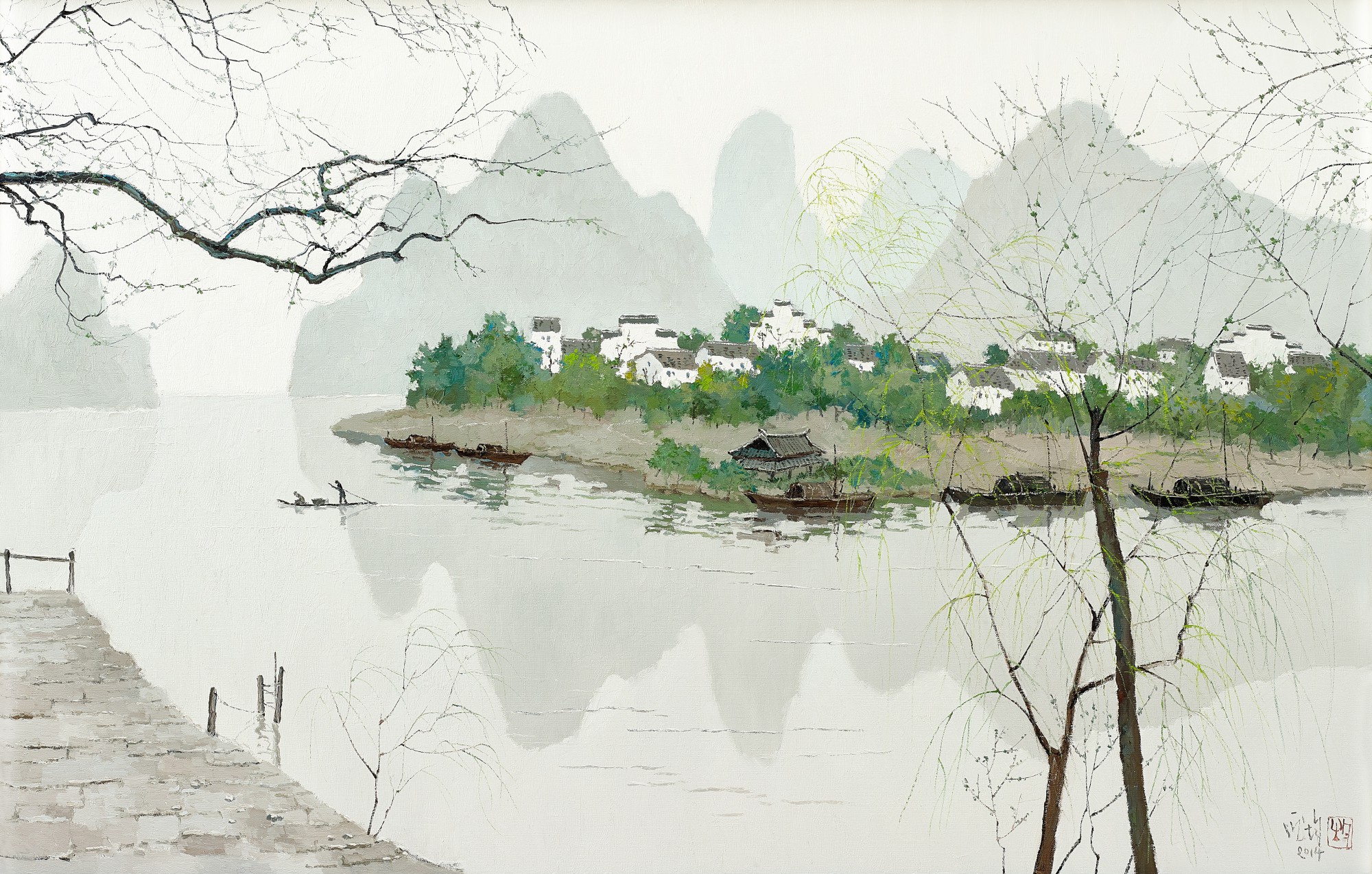 Home on the shores of Willow Creek 家在小河楊柳岸