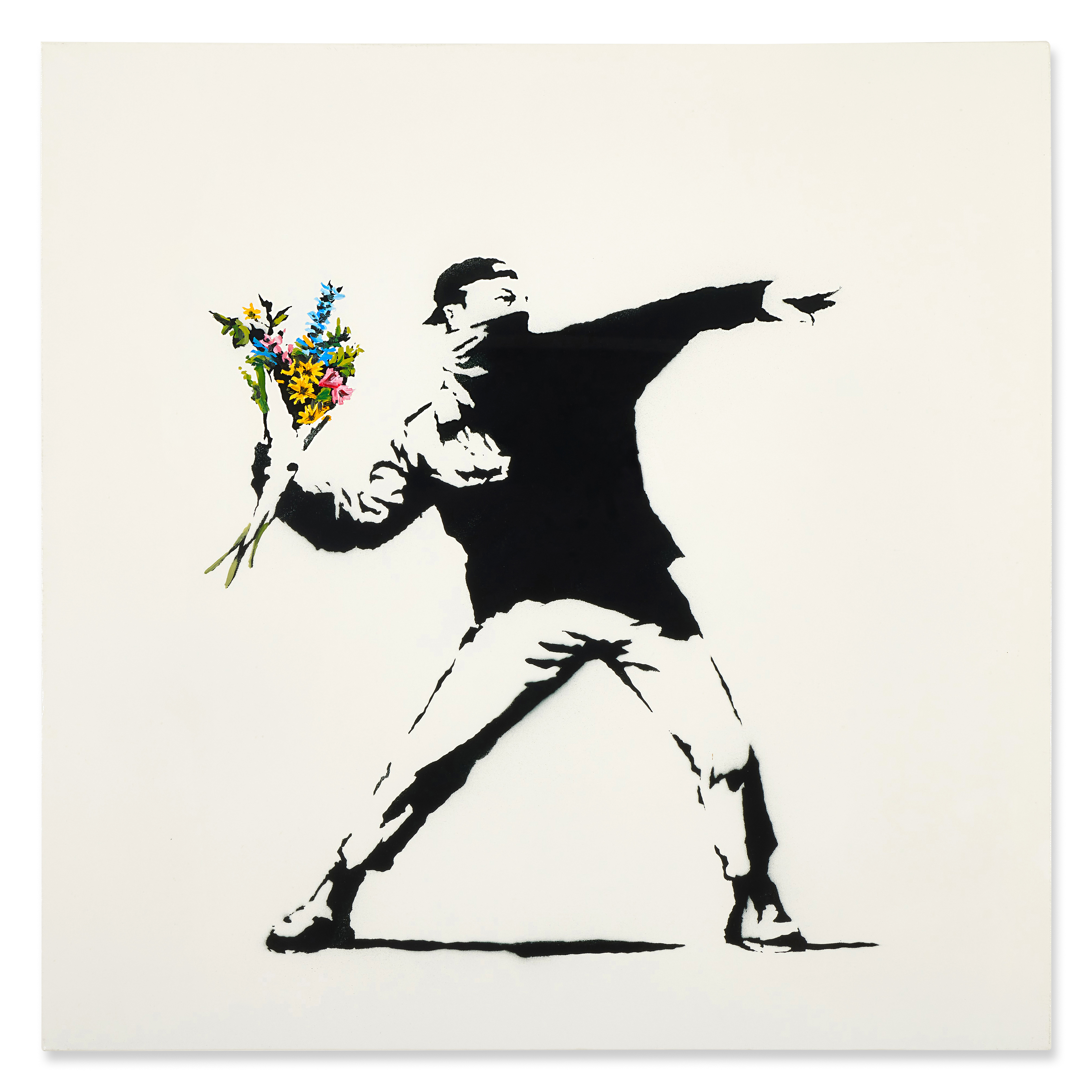 Banksy — Love is in the Air 愛在空氣中