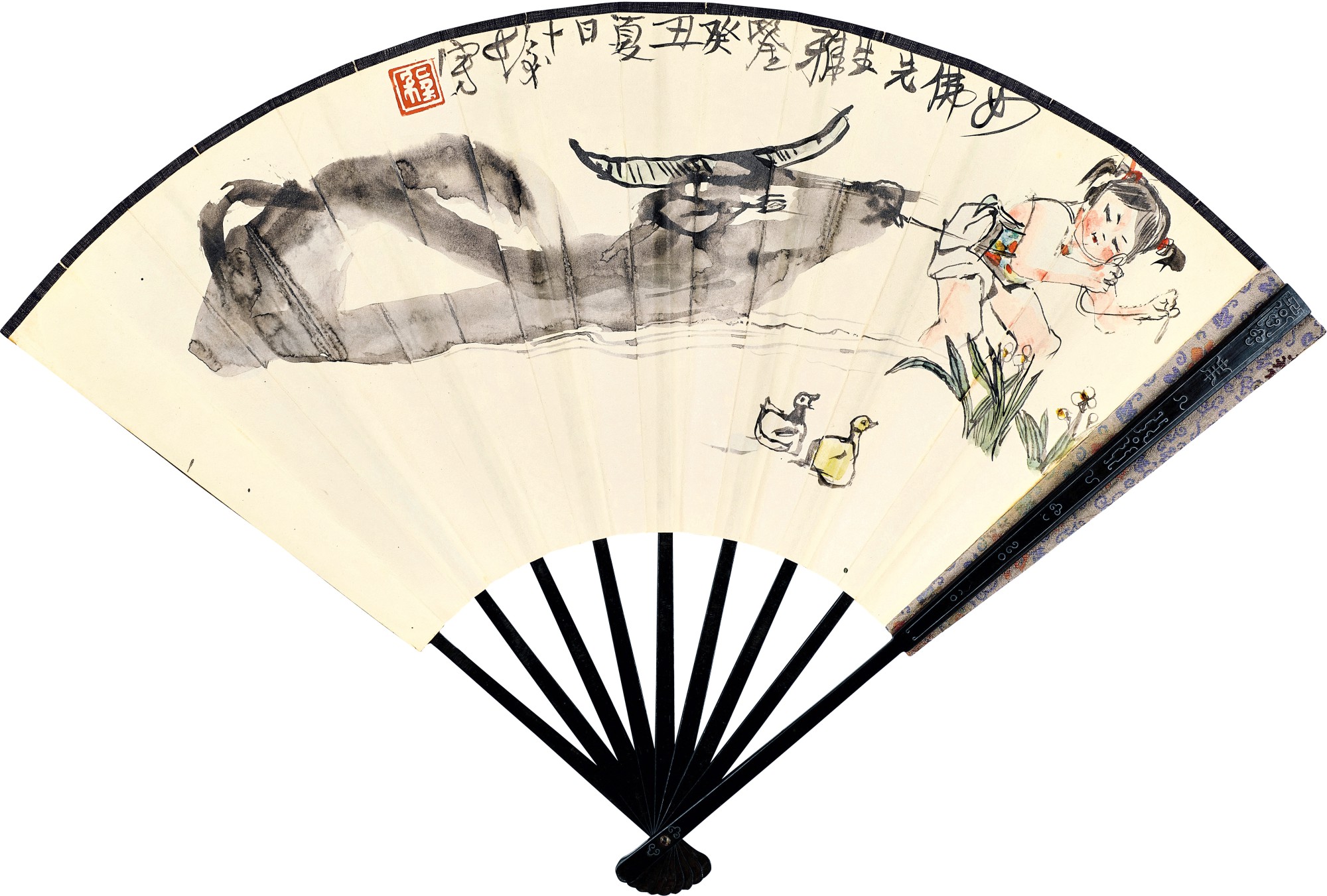 Cheng Shifa, Leading an Ox by the Pond