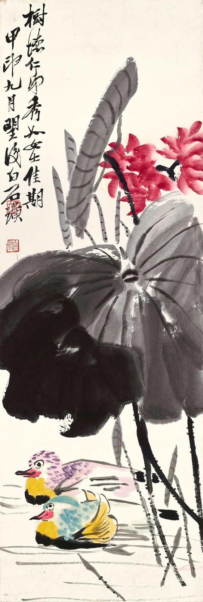 Qi Baishi, Lotus and Mandarin Ducks