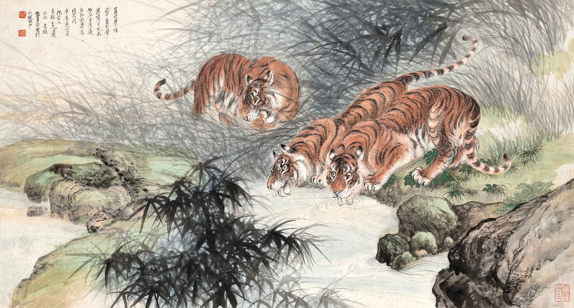 Zhang Shanzi, Tigers Resting by the River