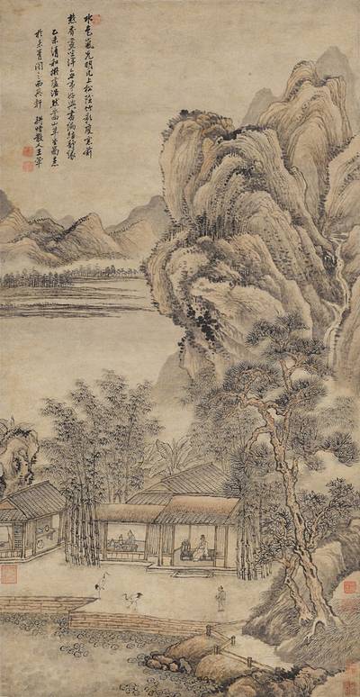 Studio in Songshan after Lu Haoran 仿盧浩然嵩山草堂圖