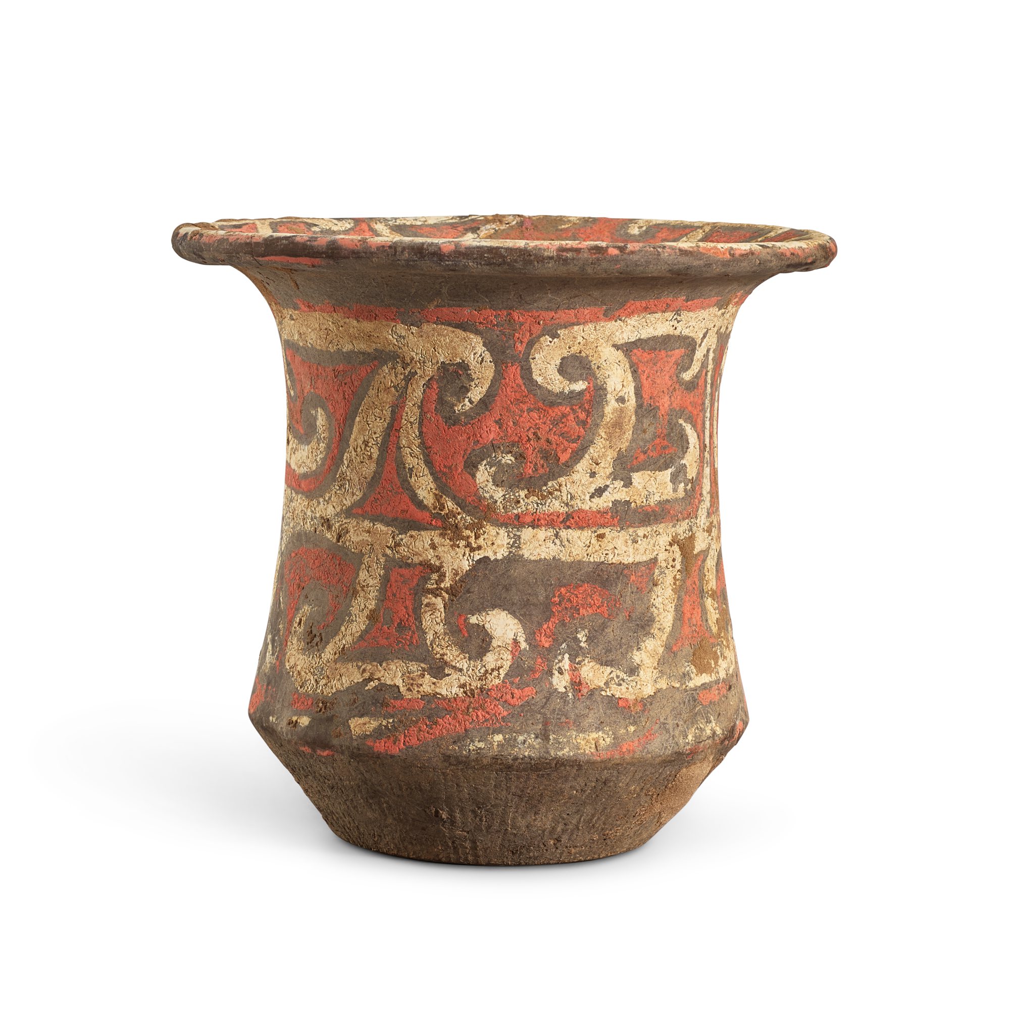 A painted grey pottery jar — A painted grey pottery jar Xiajiadian culture, 2nd Millennium B.C. 夏家店文化 彩陶平底鬲