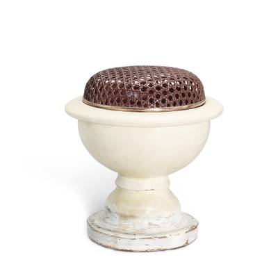 A Cizhou white-glazed incense burner, Song dynasty 宋 磁州白釉熏爐