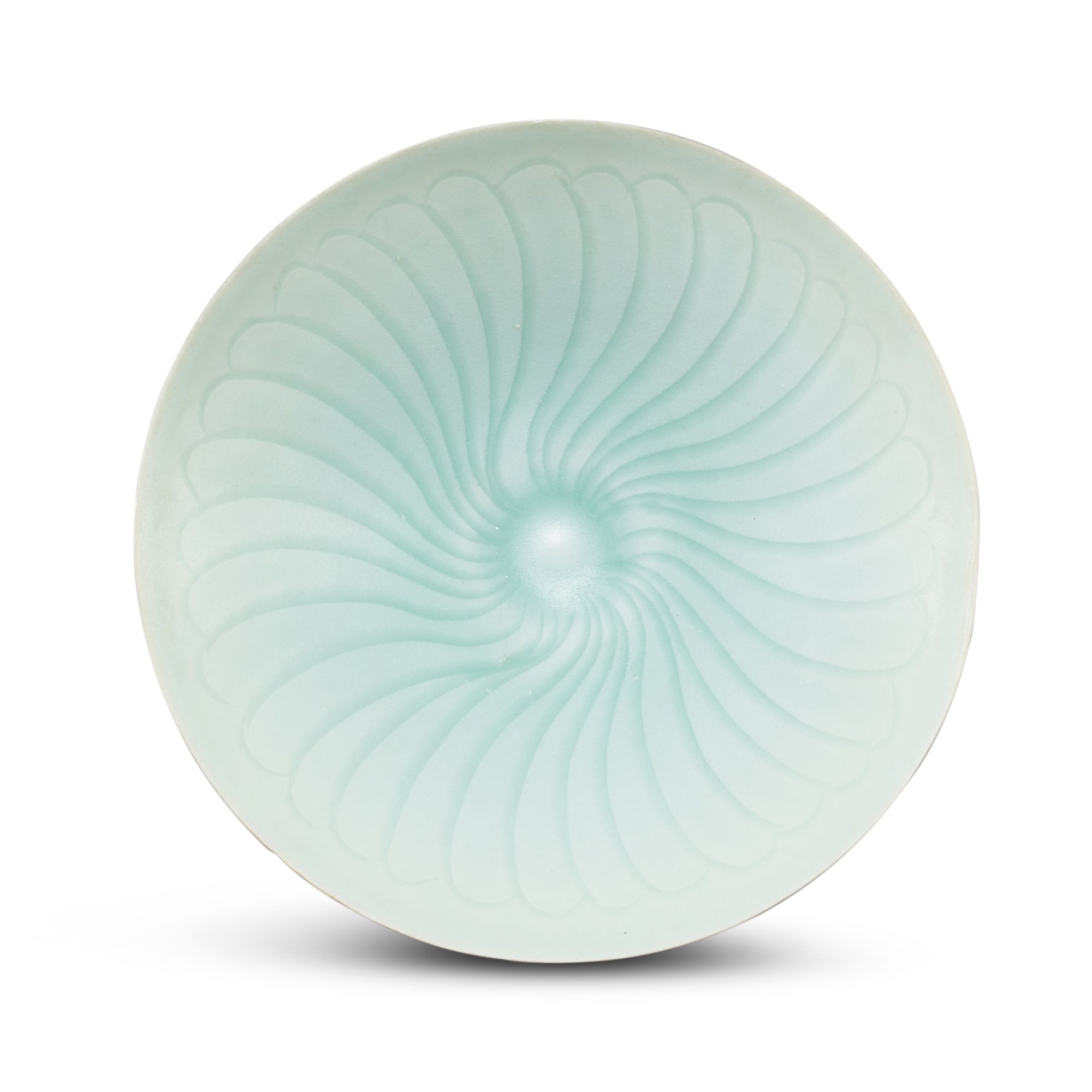 A carved qingbai 'floral' conical bowl, — A carved qingbai 'floral' conical bowl, Song dynasty 宋 青白釉刻瓣紋笠式盌