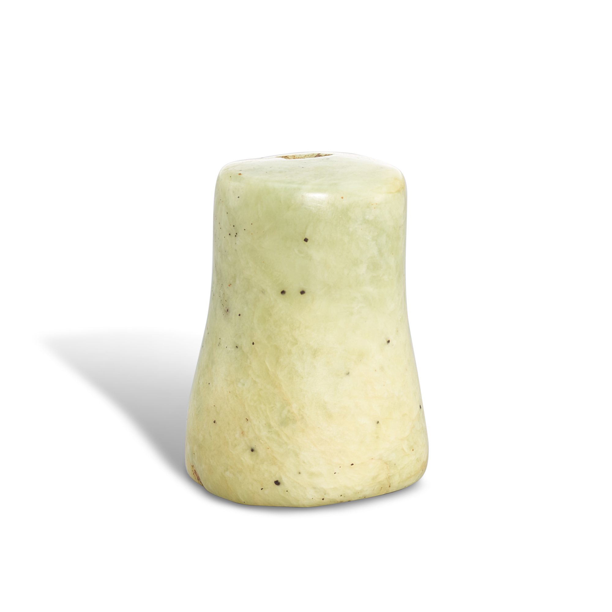 A celadon jade ornament, — A celadon jade ornament, Neolithic period, Hongshan culture 新石器時代 紅山文化 青玉柱形器