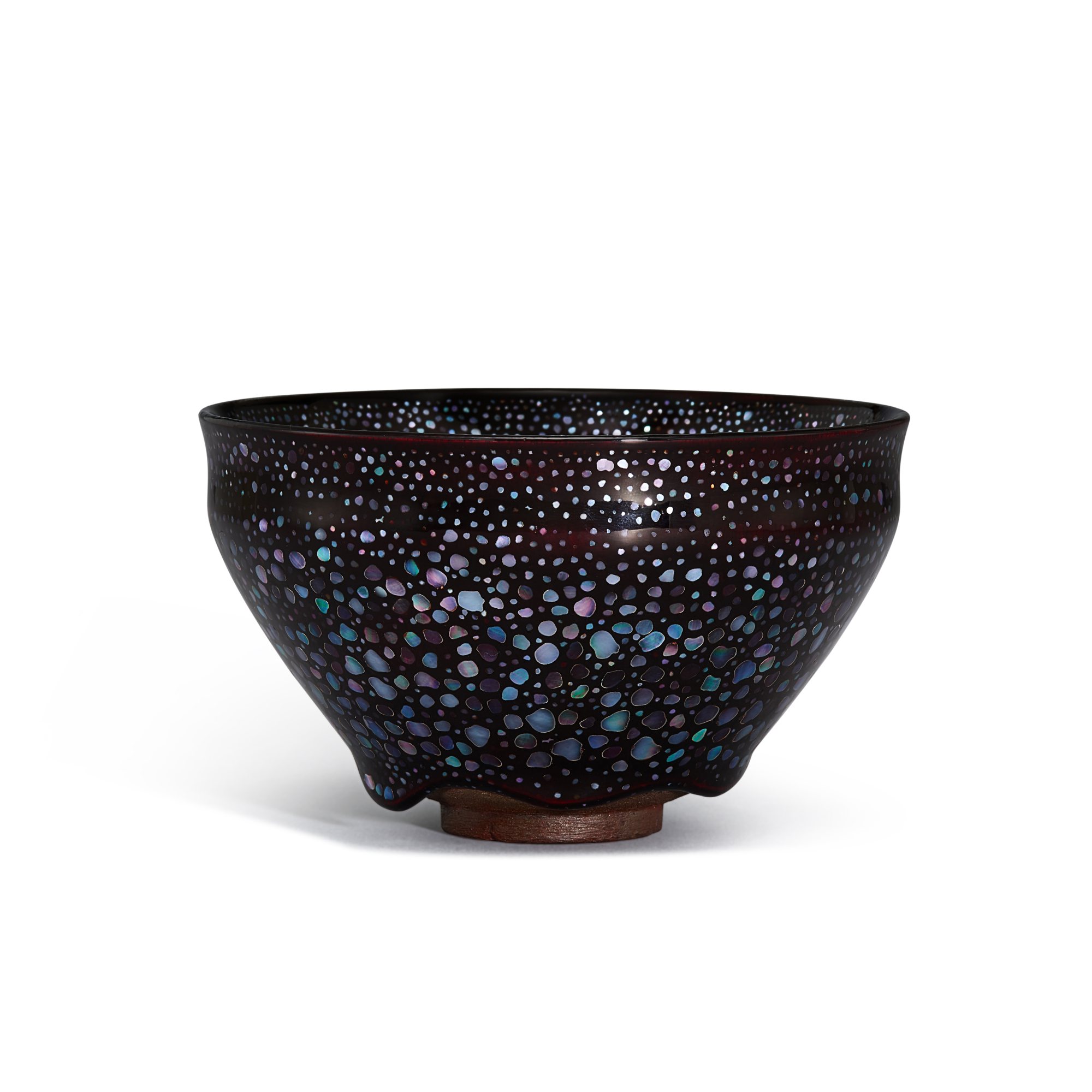 Fujisawa Hideyuki (b. 1972), A lacquered Yuteki Tenmoku bowl 藤澤秀行 （1972年生） 油滴天目茶盌