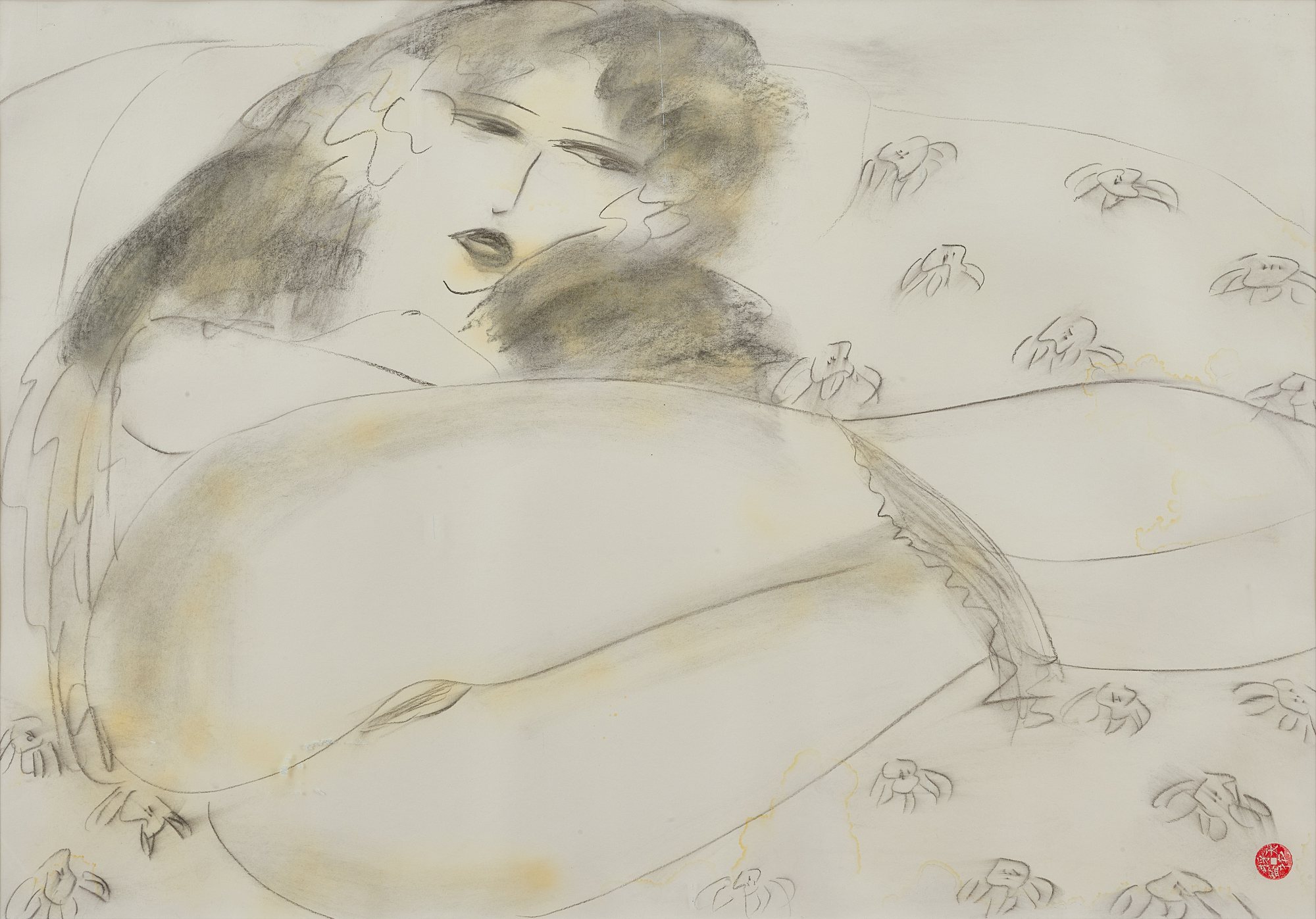 Walasse Ting — I hurry on home cause my girl is waiting for me 我趕緊回家因為我的姑娘正在等我