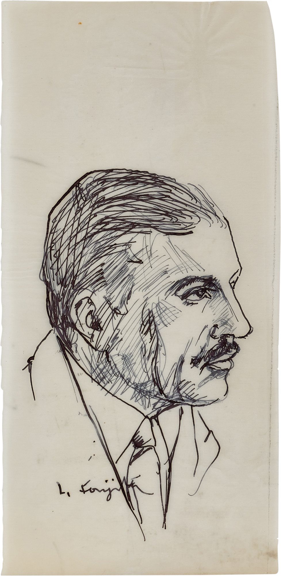 Léonard Tsuguharu Foujita — Portrait d'homme 男士肖像