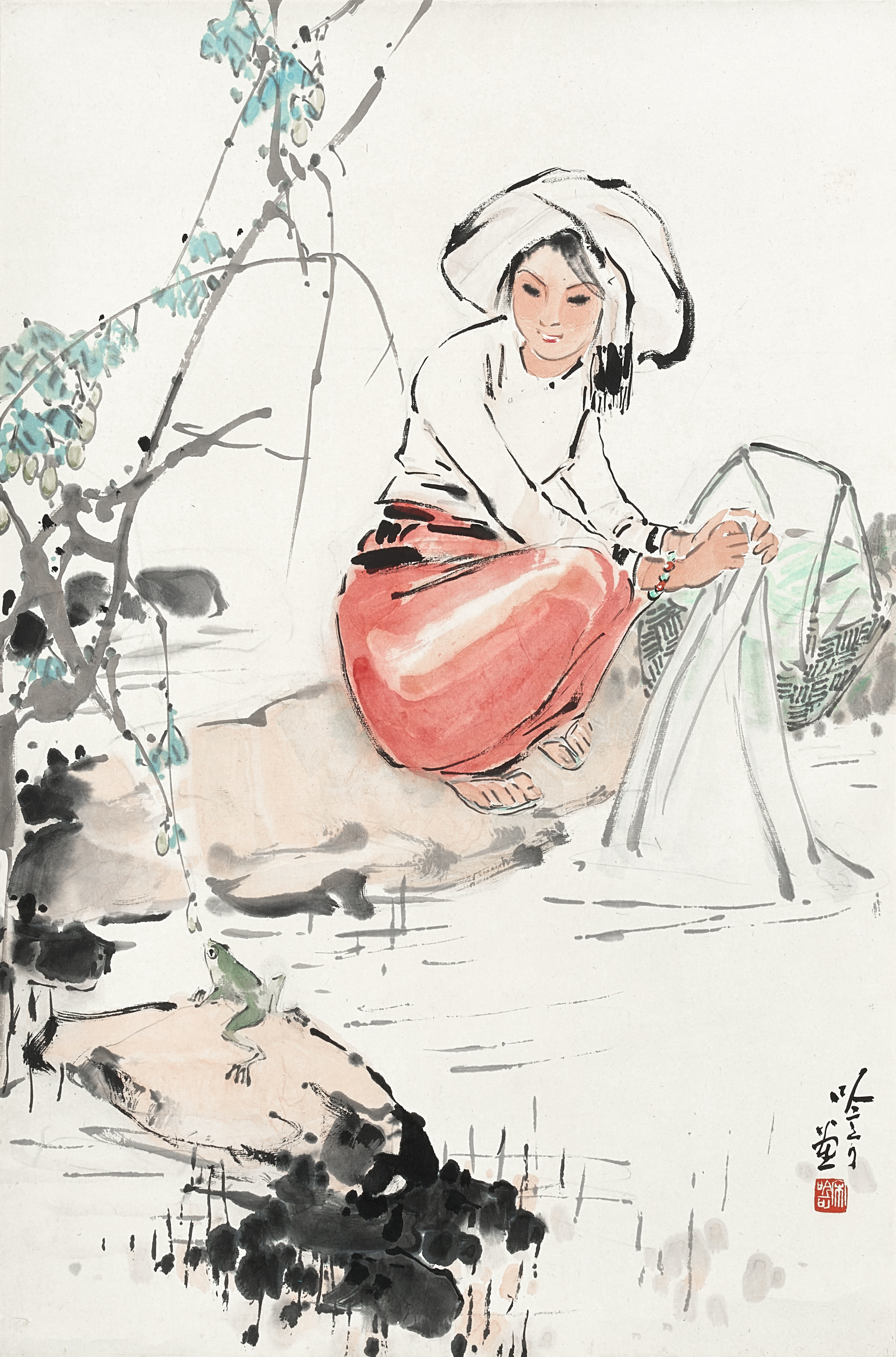 Song Yinke, Lady Washing Clothes by the River