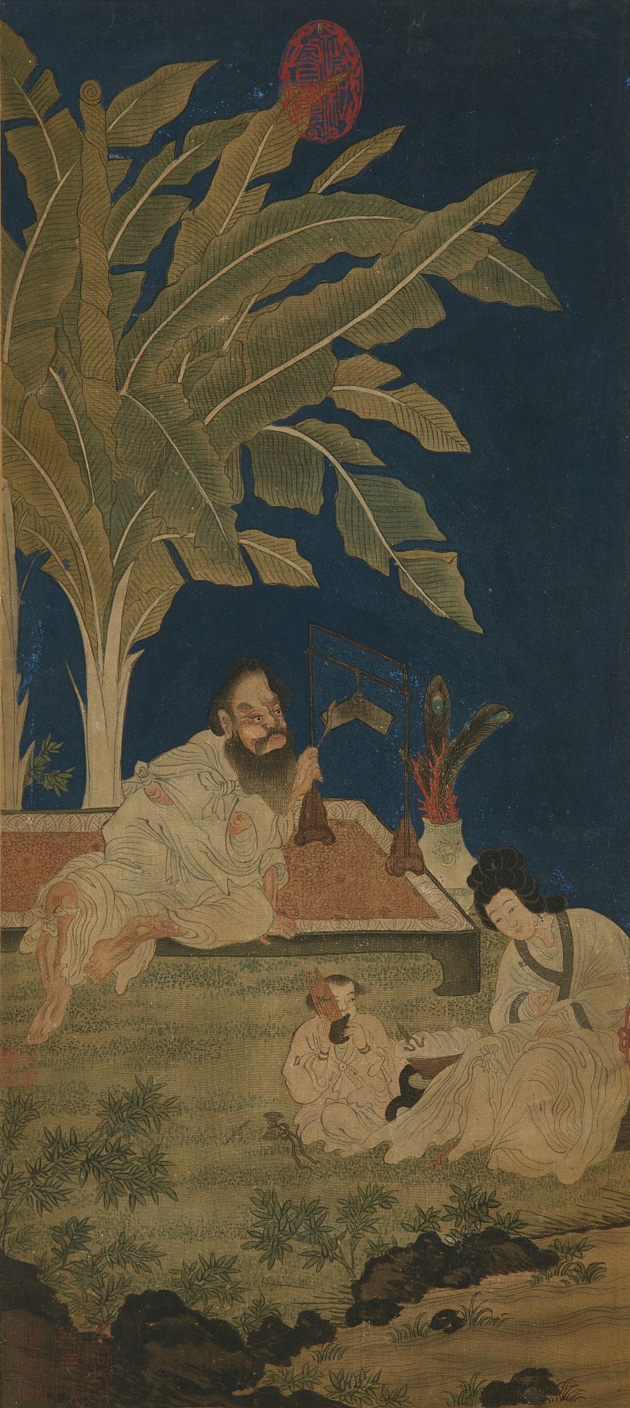 Anonymous — Scholar Playing a Qing