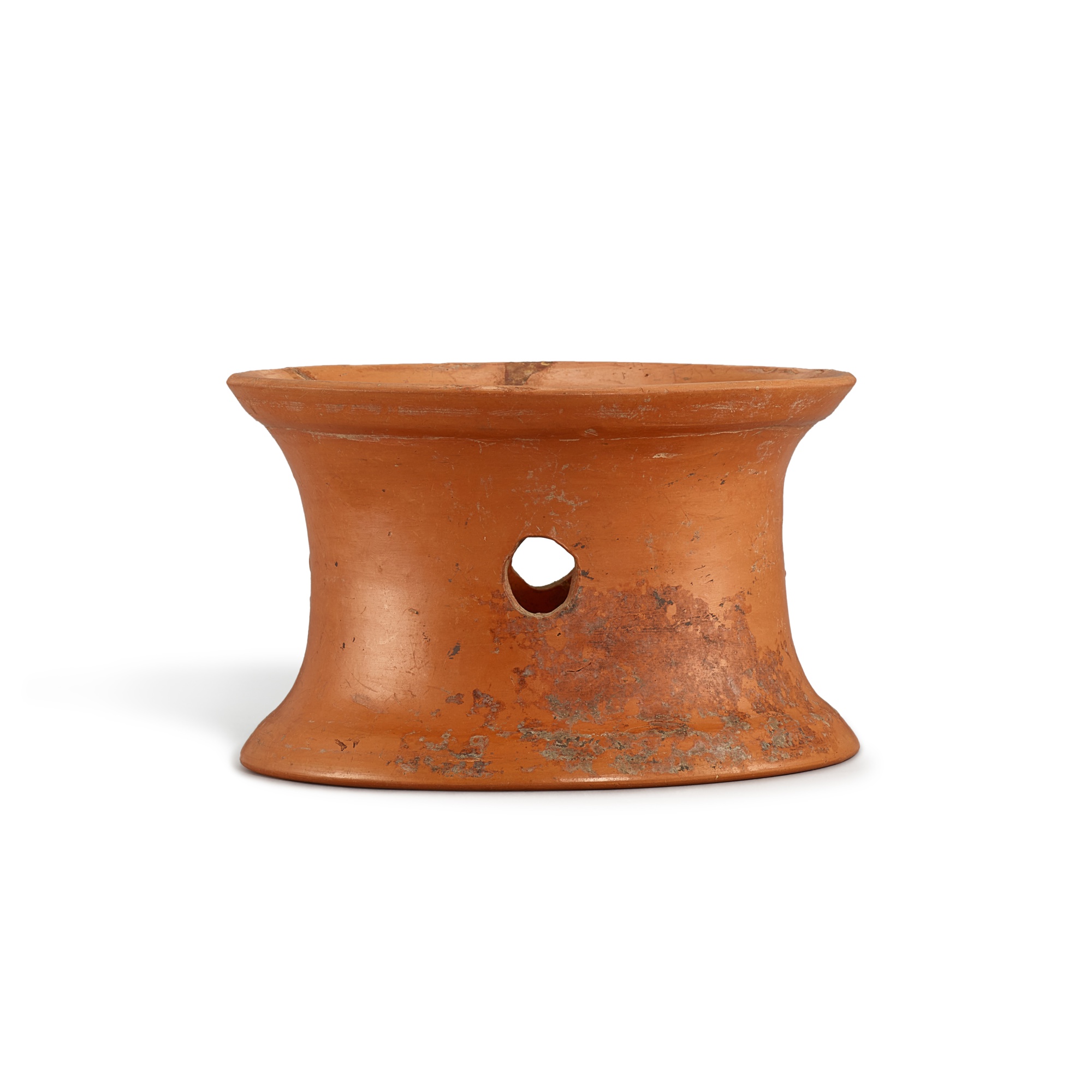 A large red pottery stand, — A large red pottery stand, Yangshao culture, Banpo phase, c. 4800-4300 B.C. 仰韶文化 半坡類型 紅陶器座