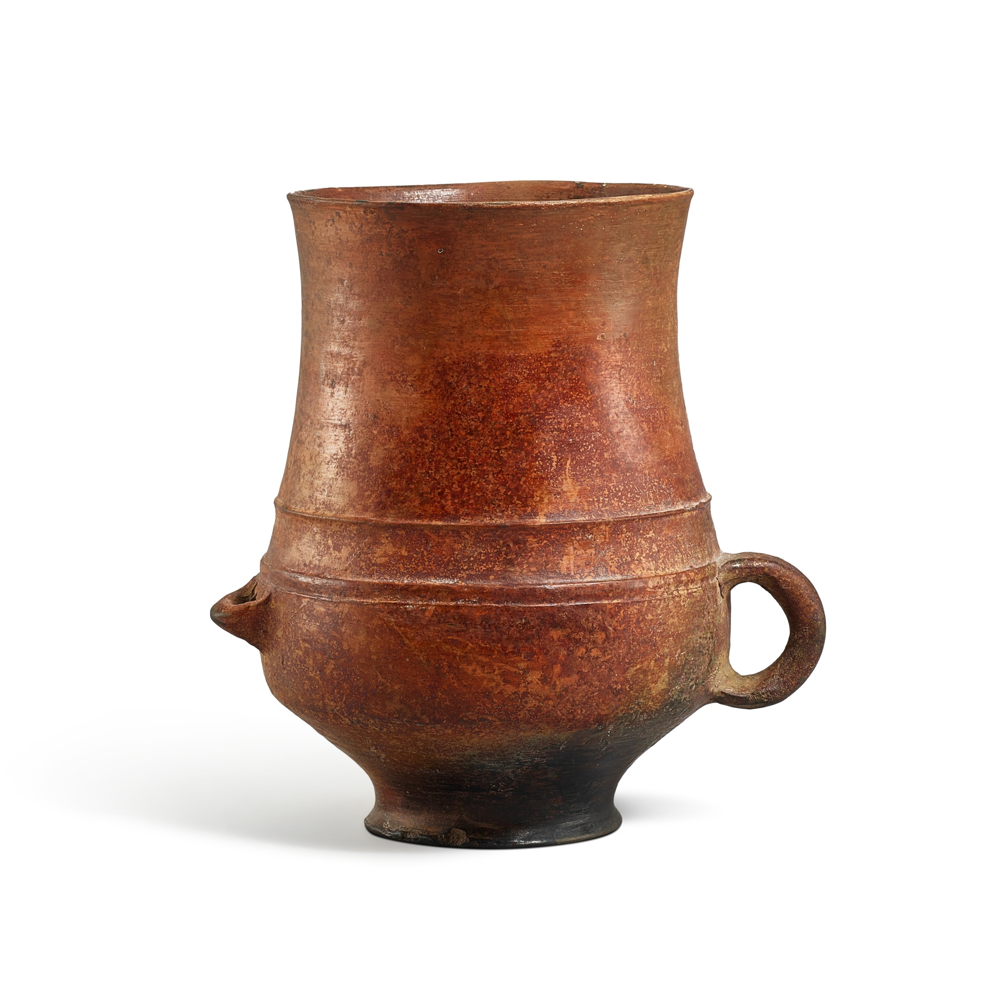 A large 'eggshell' pottery tankard, — A large 'eggshell' pottery tankard, Longshan culture, c. 2500-2000 B.C. 龍山文化 蛋殼陶盃