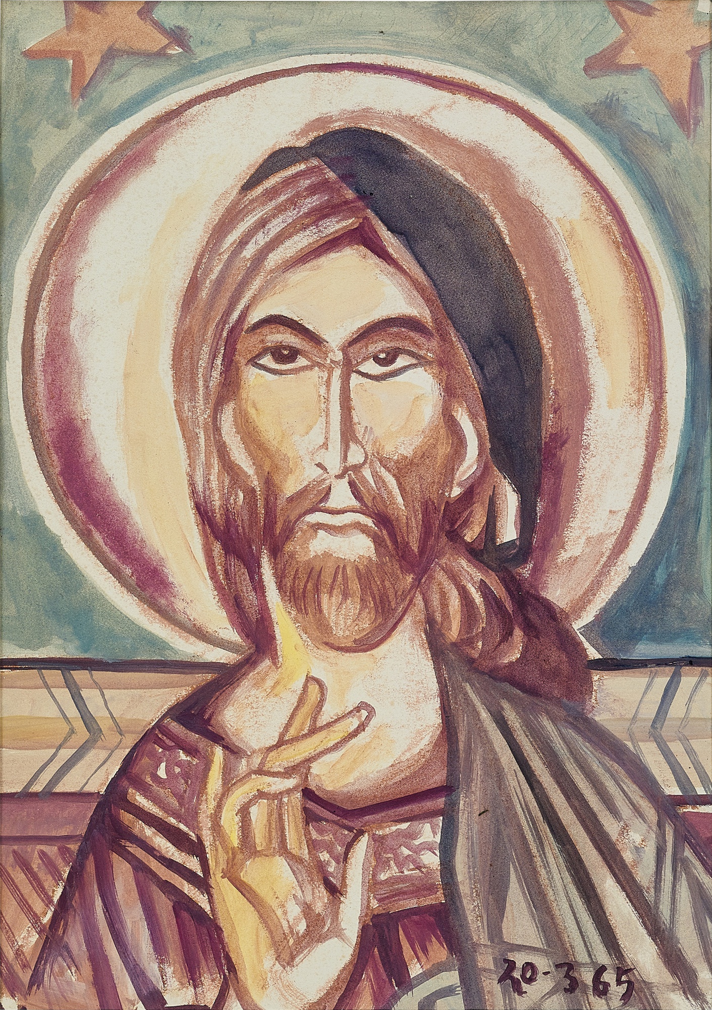 Léonard Tsuguharu Foujita — Le Christ Aureole 基督光環