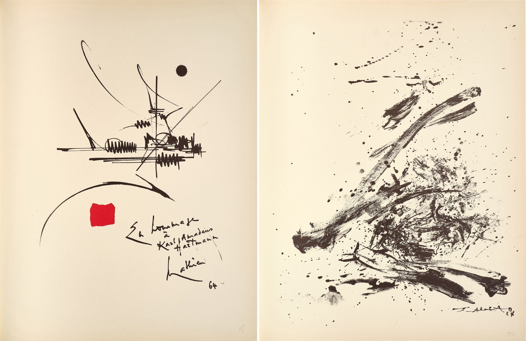 Zao Wou-Ki, Georges Mathieu, and various artists — Epitaph Karl Amadeus Hartmann  緬懷卡爾·阿馬德烏斯·哈特曼