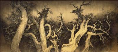 Dancing cypress under the moon 月柏圖