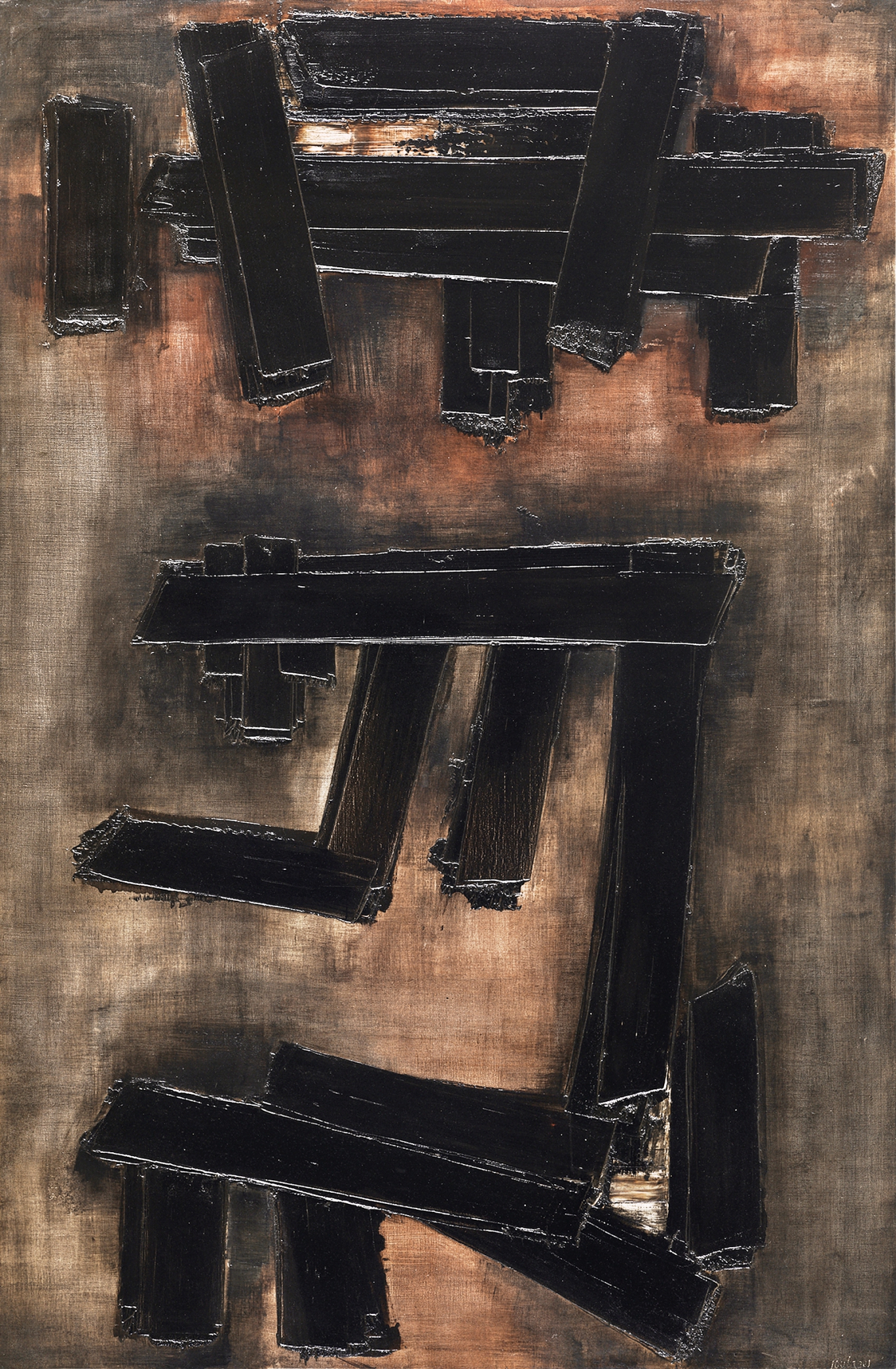 Pierre Soulages — Peinture 195 x 130 cm, 3 décembre 1956 畫作 195 x 130 厘米，1956年12月3日