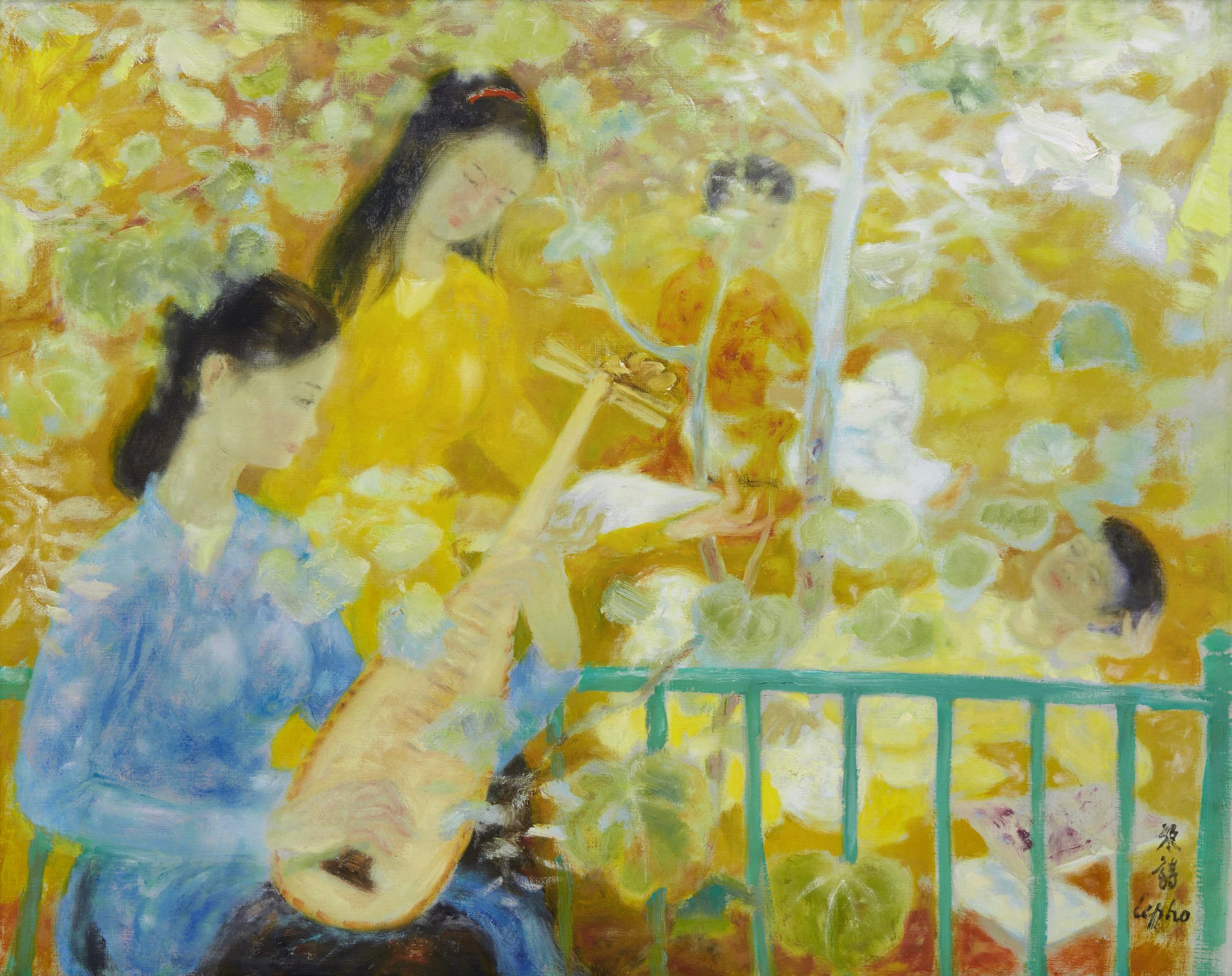 Lê Phổ — Le récital au jardin 花園中的彩排