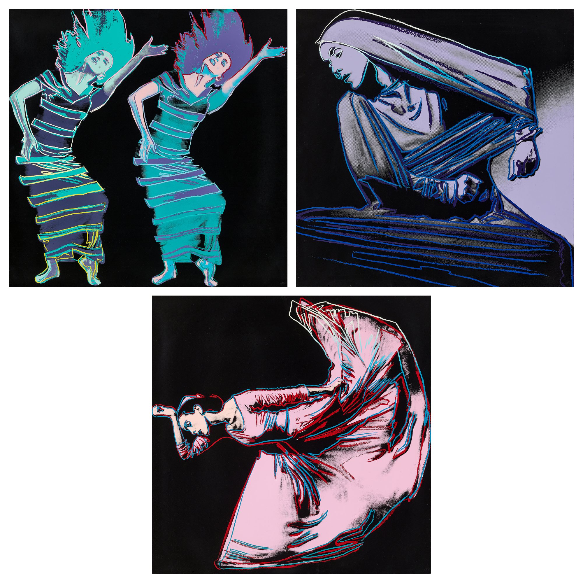 Andy Warhol — Martha Graham (The Complete Set)  瑪莎 · 葛蘭姆（一組三福）