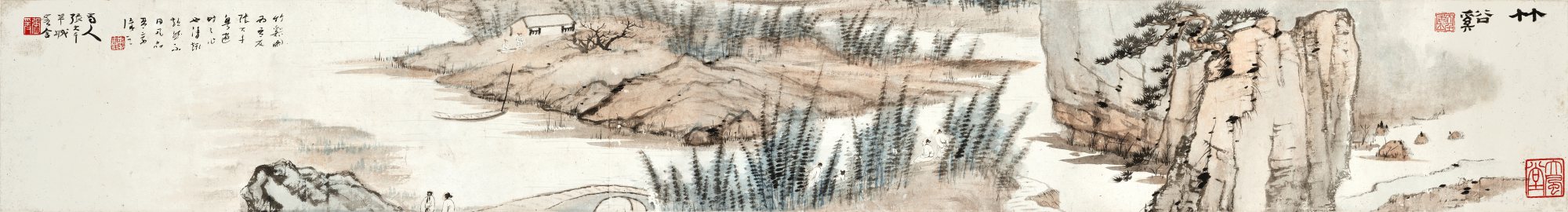 Zhang Daqian (Chang Dai-chien, 1899-1983) — Zhang Daqian, Mountain Stream by Bamboo Grove