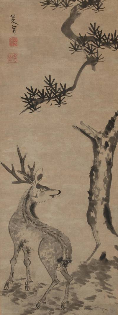 Deer and Pine Tree 松鹿圖