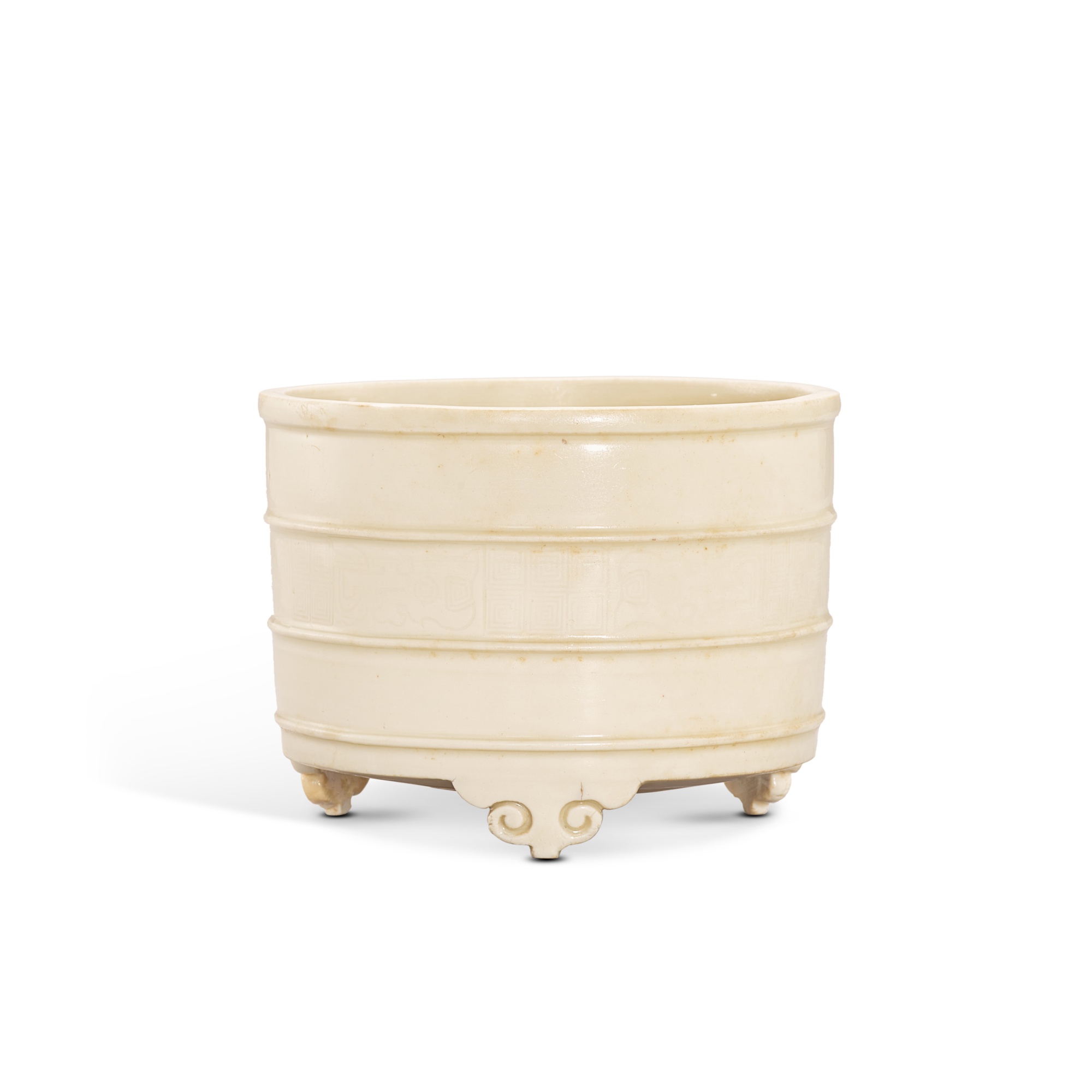 A Dehua incense burner, — A Dehua incense burner, 17th century 十七世紀 德化白釉奩式爐