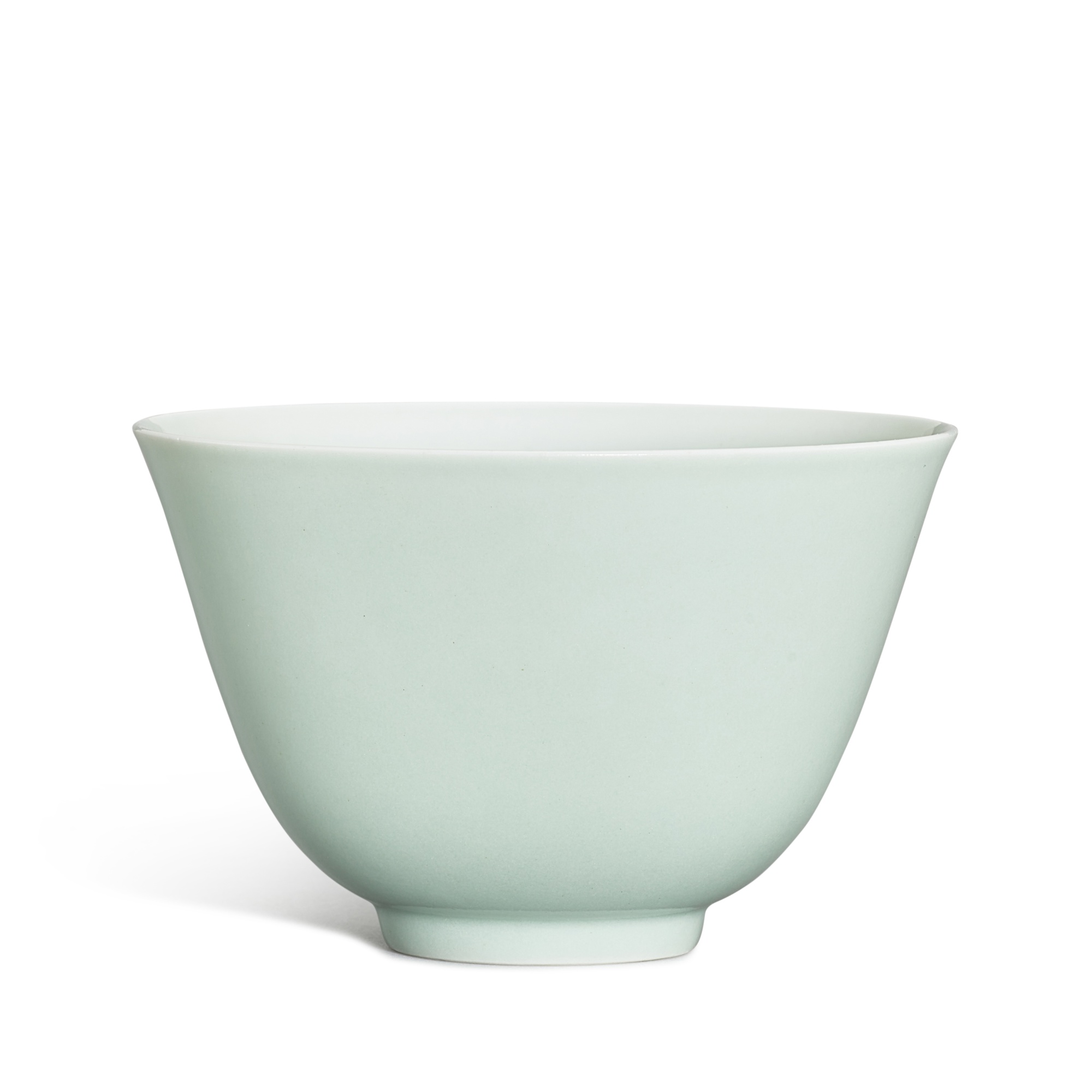 A celadon-glazed cup, — A celadon-glazed cup, Seal mark and period of Qianlong 清乾隆 粉青釉小盃 《大清乾隆年製》款