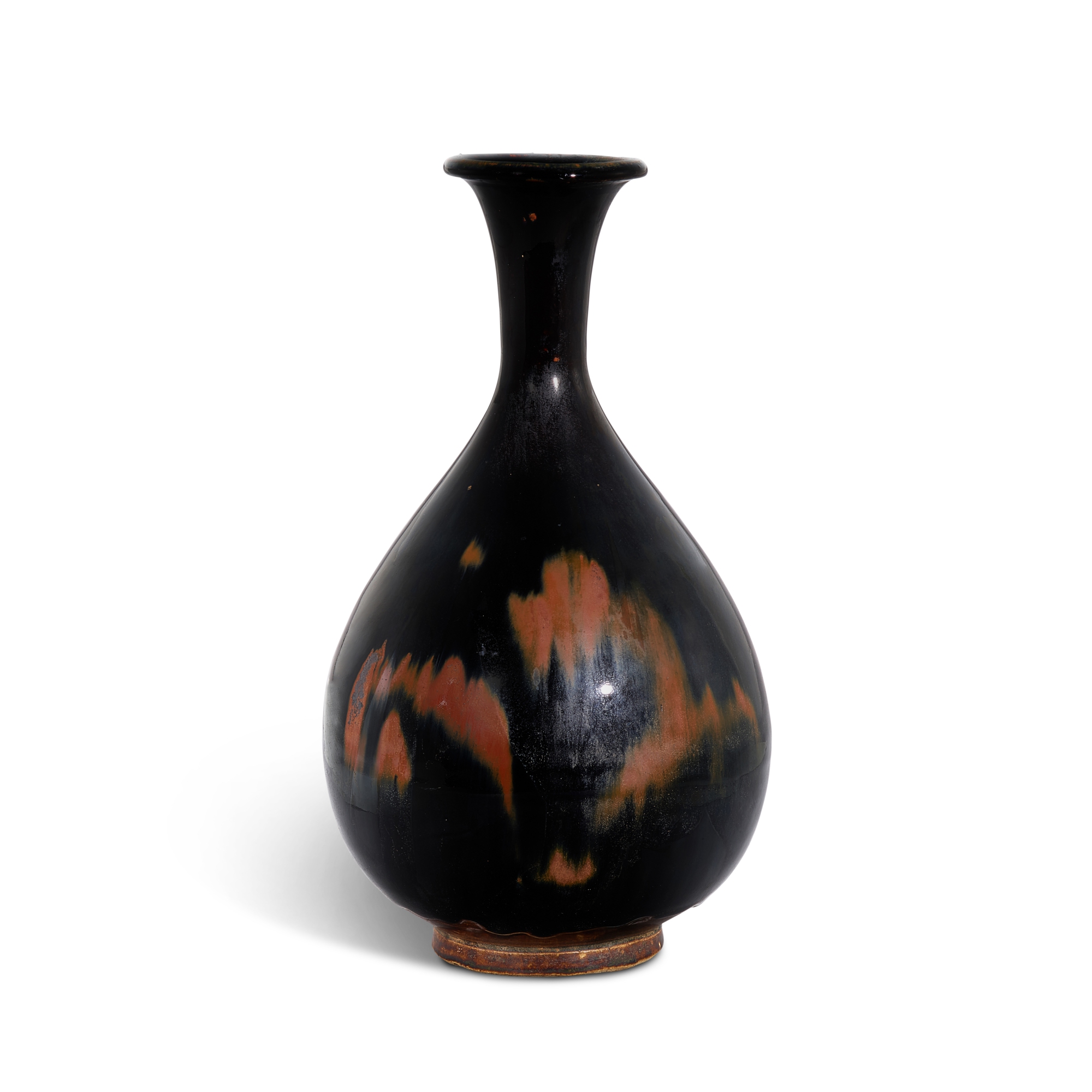 A russet-splashed black-glazed bottle vase, Yuhuchunping, — A russet-splashed black-glazed bottle vase, Yuhuchunping, Northern Song – Jin dynasty 北宋至金 黑釉褐斑玉壺春瓶