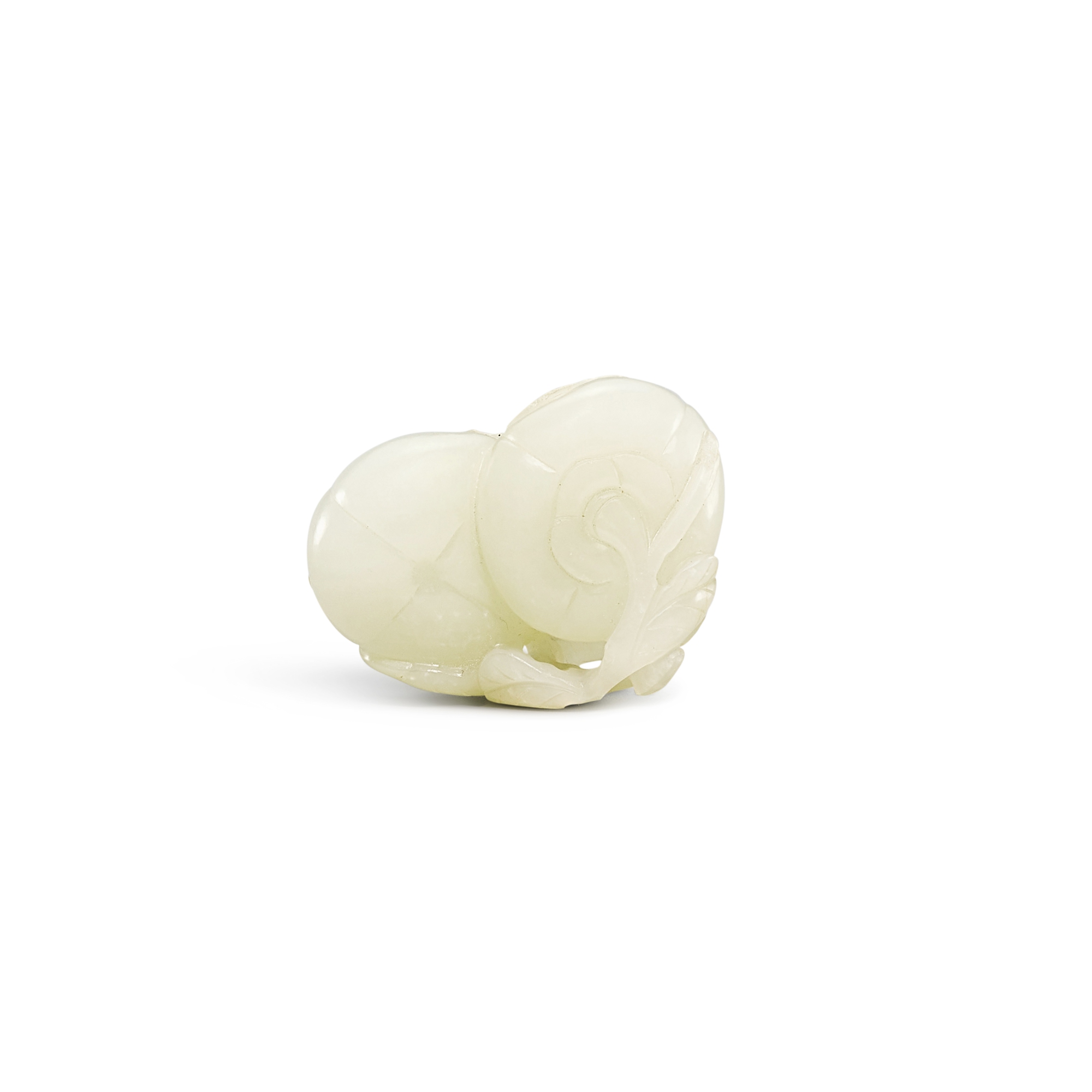 A white jade ‘double persimmon’ carving, — A white jade ‘double persimmon’ carving, Qing dynasty, Qianlong period 清乾隆 白玉雕事事如意擺件