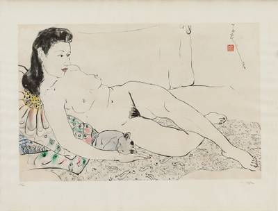 Lady and a cat 美人與貓