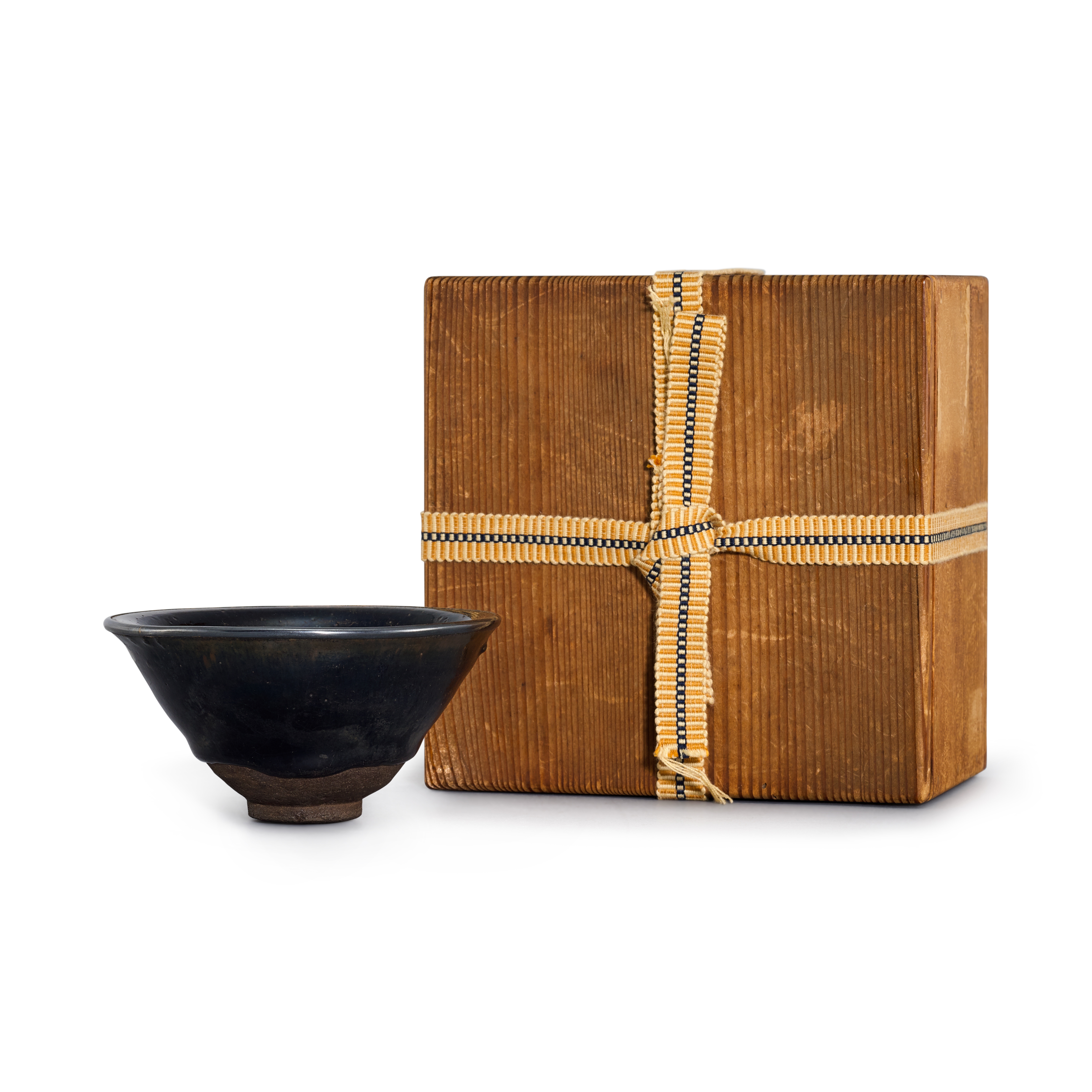 A Jian 'hare's fur' 'temmoku' tea bowl, — A Jian 'hare's fur' 'temmoku' tea bowl, Southern Song dynasty 南宋　建窰黑釉兔毫茶盞